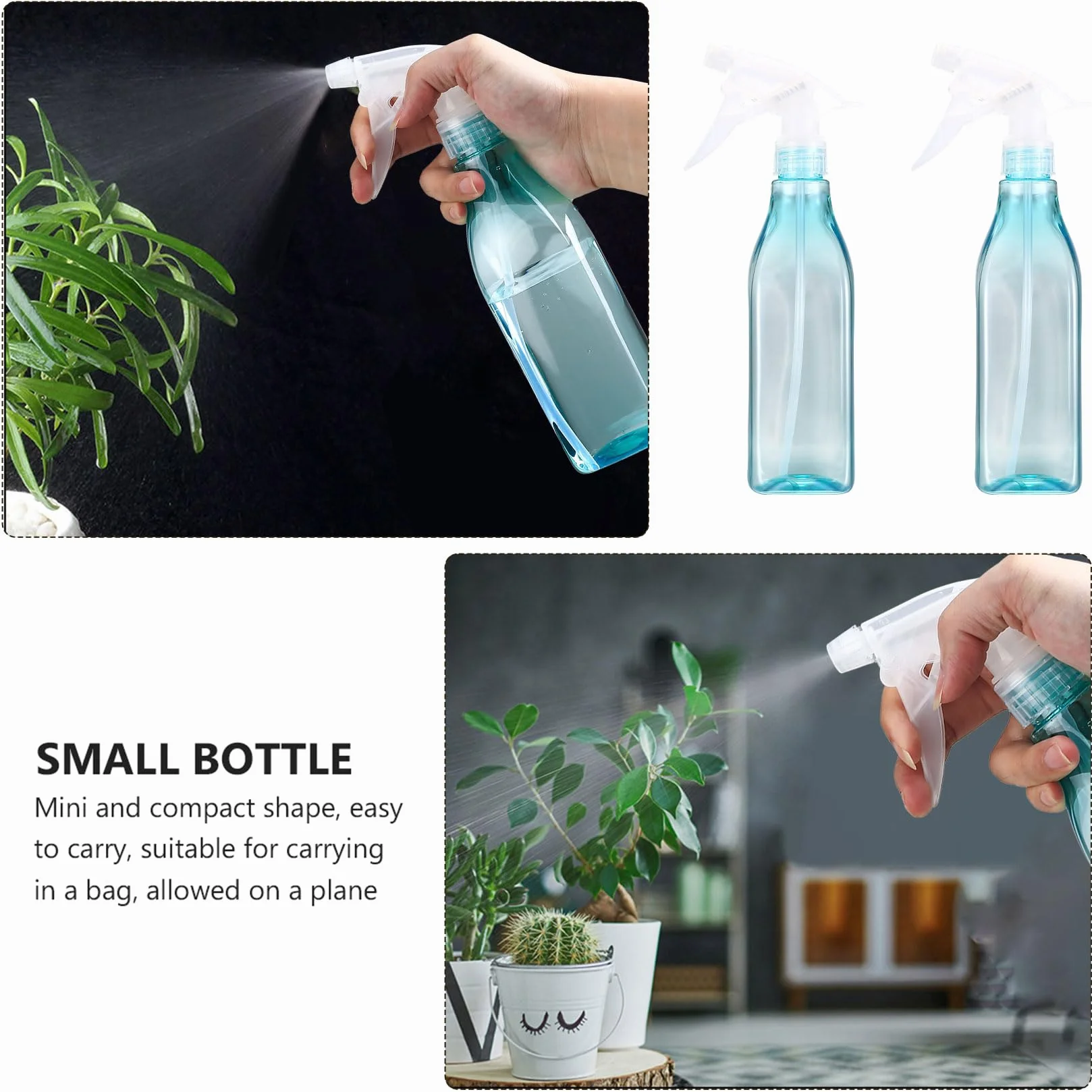 Butelki z atomizerem, 3 szt. 450ml Butelka do roszenia roślin, Butelka z wodą, Plastikowy atomizer, Puste, wielokrotnego dozowniki do kwiatów do roślin, ogrodu, włosów, fryzjera