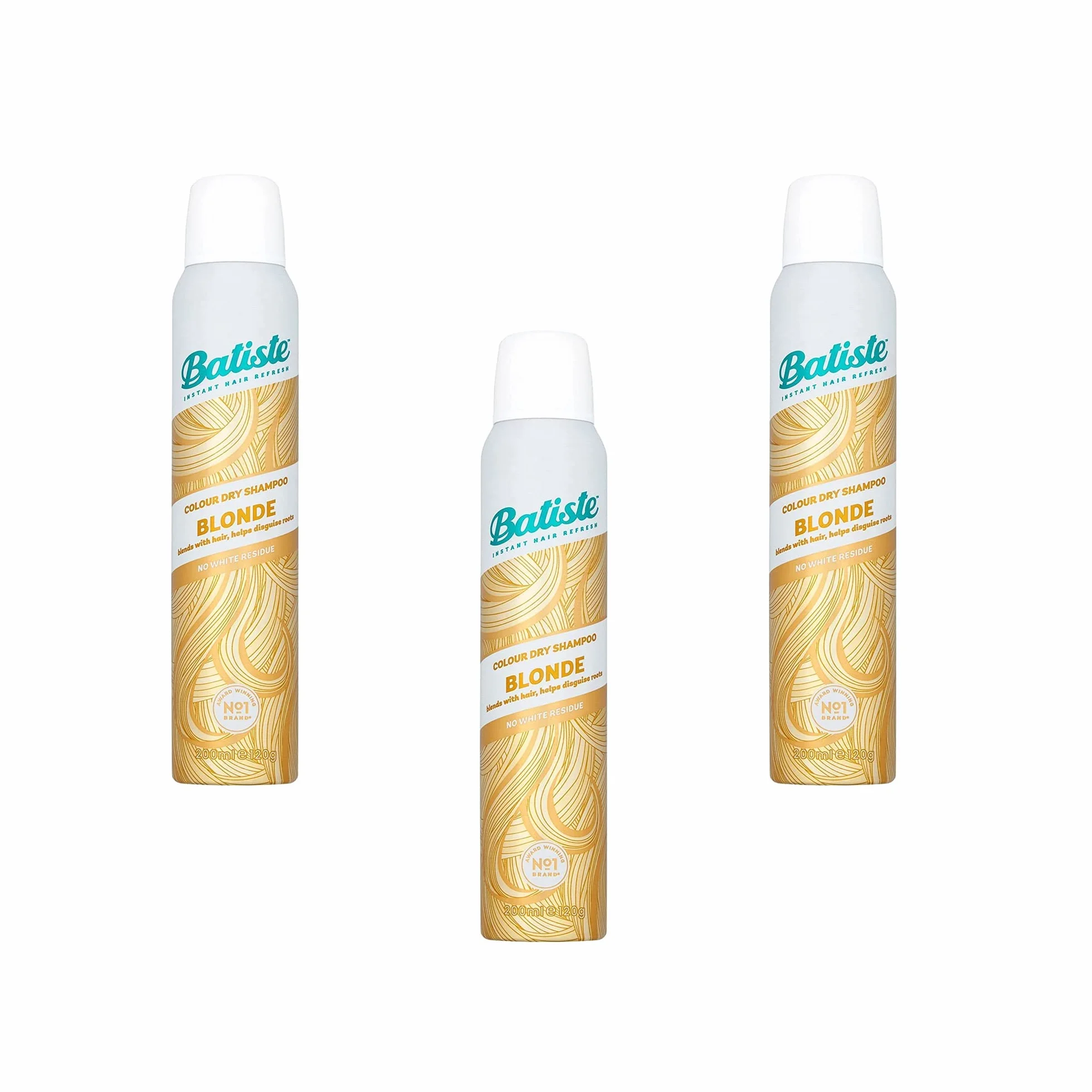 Batiste Szampon Suchy do włosów są czystsze i świeższe - blond, zestaw 3 sztuk (3 x 200 ml)