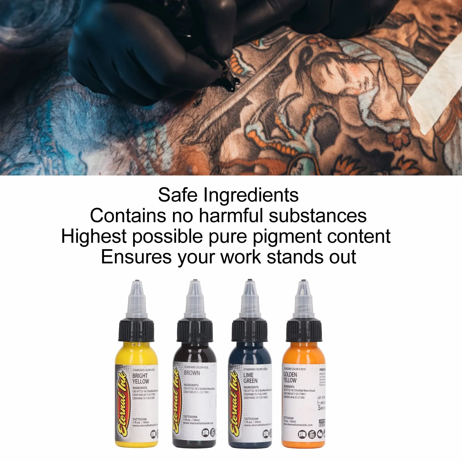 30 ml tusz do tatuażu do ćwiczeń 30 ml wysoka pigmentacja długotrwały pigment tatuaż profesjonalny kolor do makijażu tatuażu dostawa (jasnożółty)