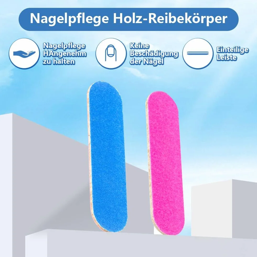 Dreamil pilniki do paznokci 100 sztuk 180/240 Grit dwustronne