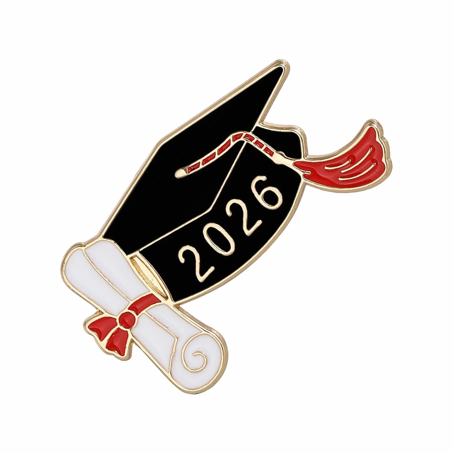 Graduation Badge 2026 Metal Enamel Lapel Pin with Safety Clasp for School Teacher Student