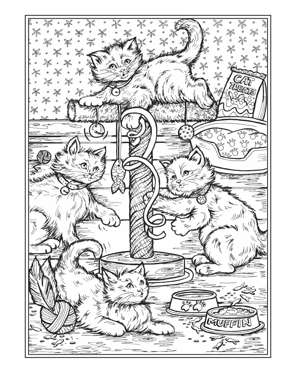 Creative Haven It's a Cat's World! Coloring Book