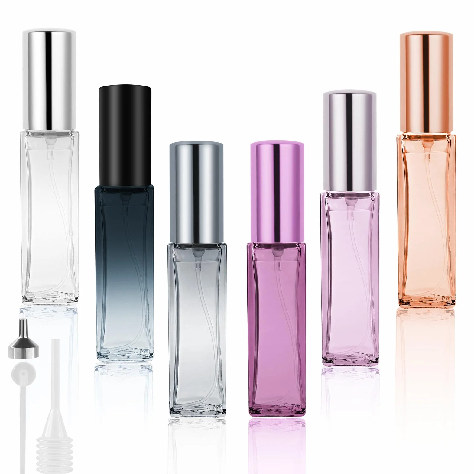 LOPHE Atomizer wielokrotnego napełniania 10 ml, przenośny, mini butelka do perfum