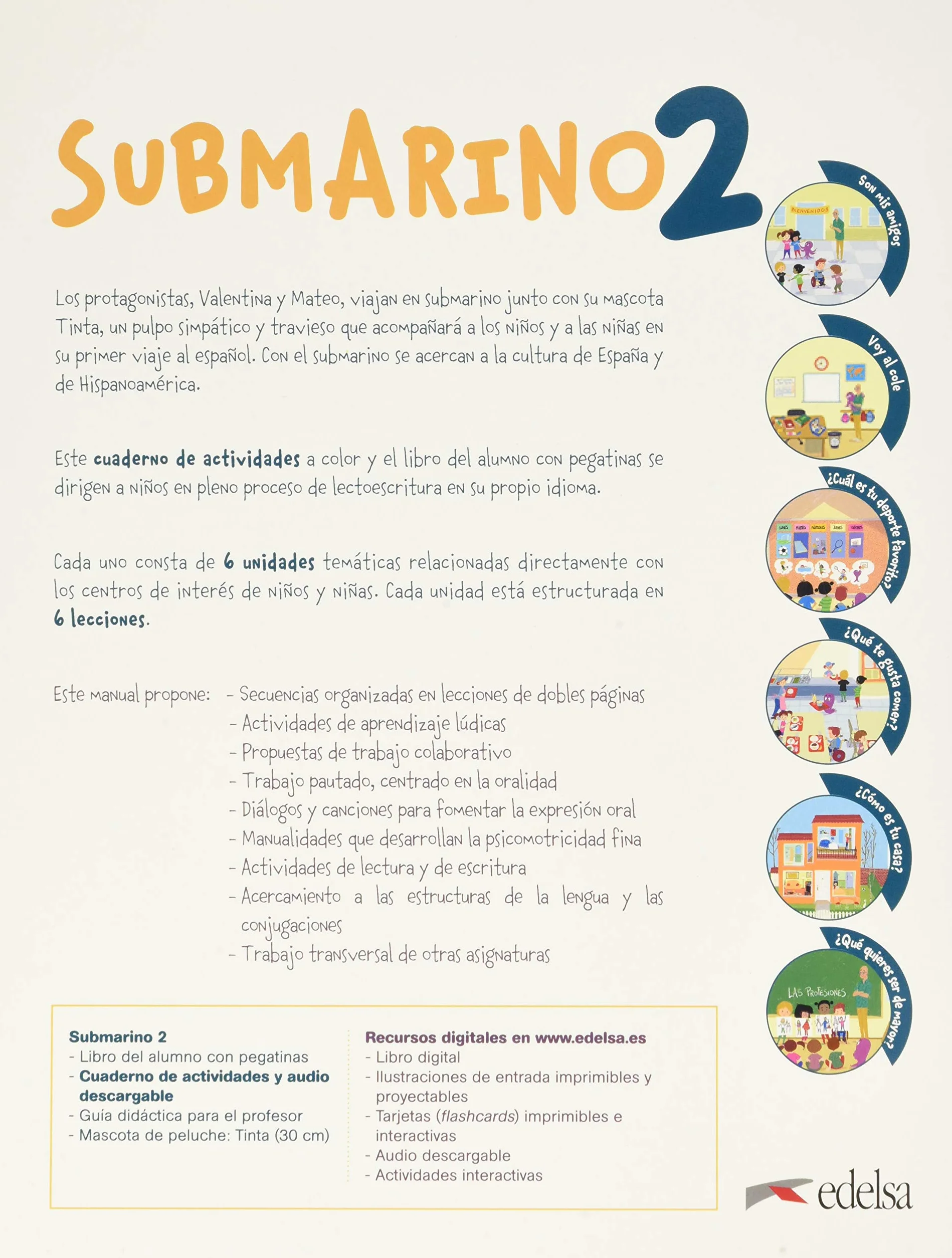 SUBMARINO 2 PODRĘCZNIK + ZESZYT ĆWICZEŃ + ZAWA: Pack: Libro del alumno + Cuaderno + audio descargable (nivel 2)