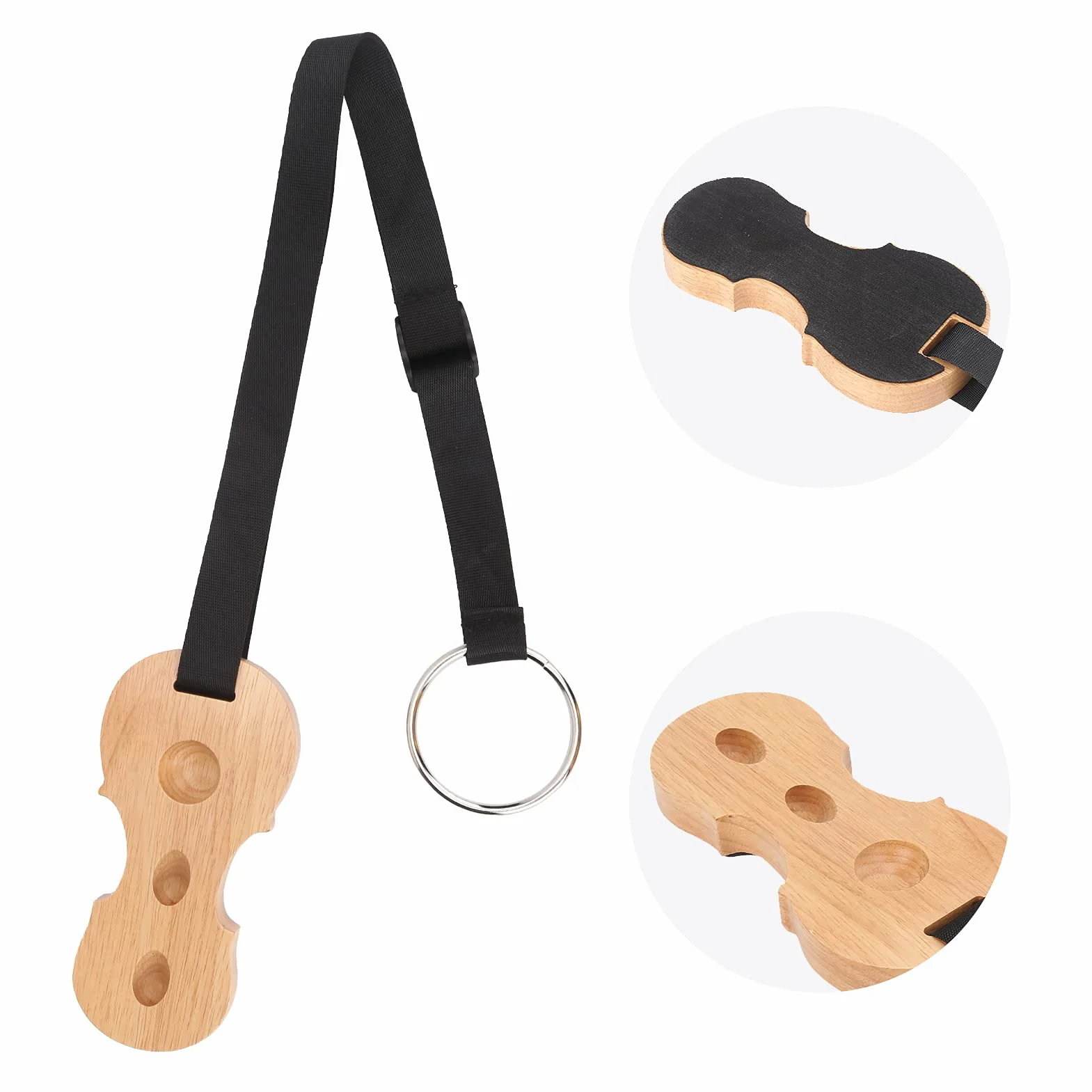 Wiolonczela Endpins Antypoślizgowy pasek, opływowy design Akcesoria do instrumentów muzycznych Wiolonczela Antypoślizgowy pasek dla dorosłego gracza na nogi krzesła(Kolor drewna)