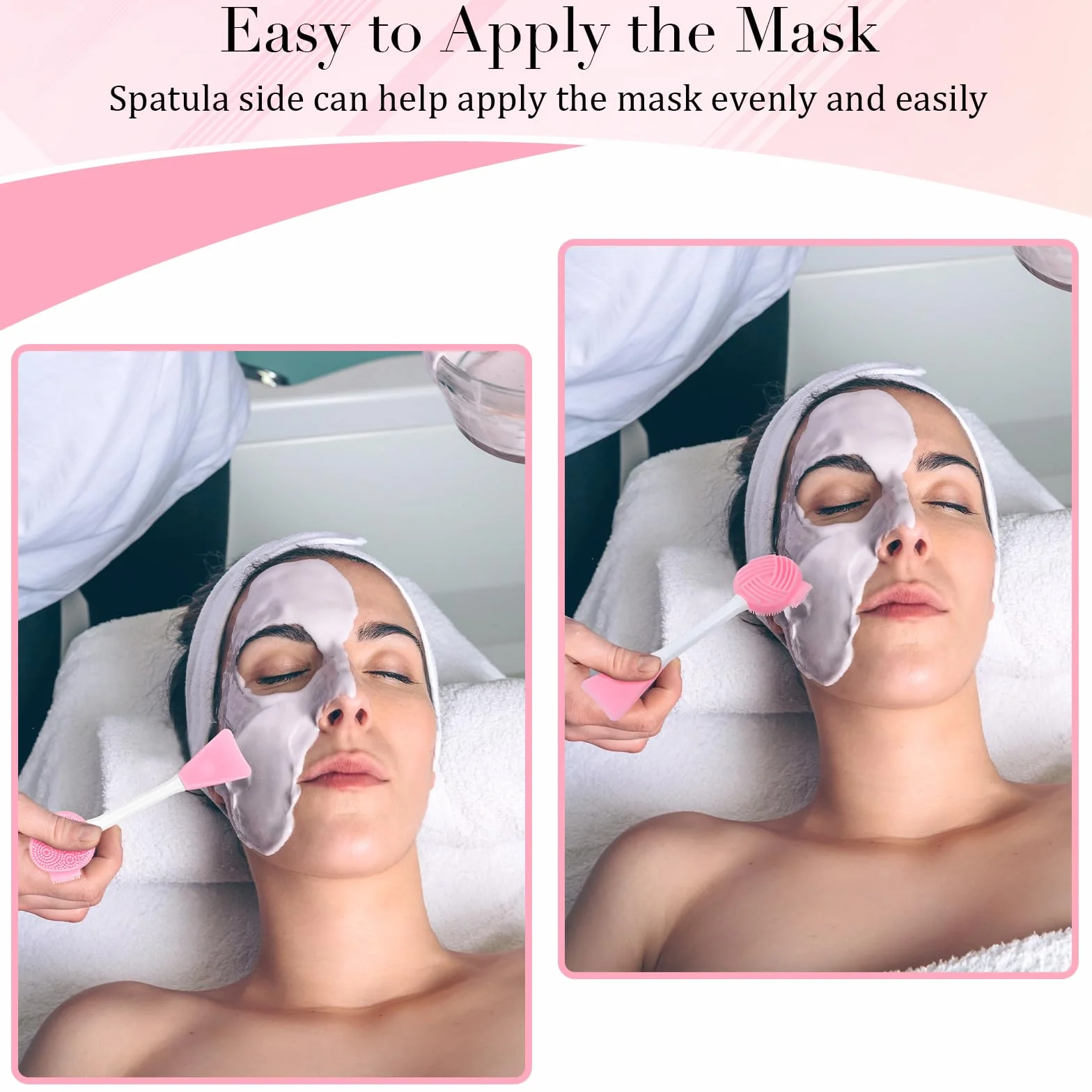 JIEYAO 2 sztuki silikonowa szczotka do czyszczenia twarzy 2 w 1 wodoszczelna z uchwytem