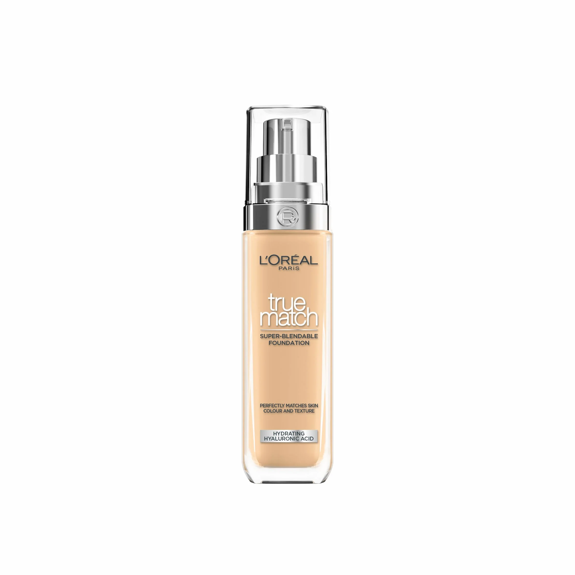 L'Oréal Paris True Match trwały podkład do twarzy w płynie, pielęgnujący z kwasem hialuronowym, SPF 17, 4.D/4.W Golden Natural, 30 ml