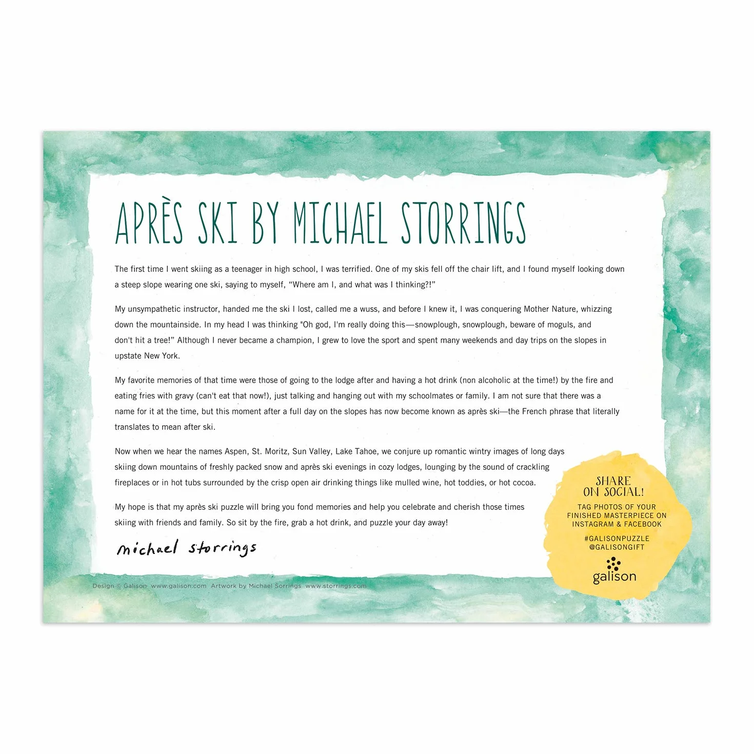 Michael Storrings Apres Ski 1000 Pc Puzzle: 1000 piece Puzzle