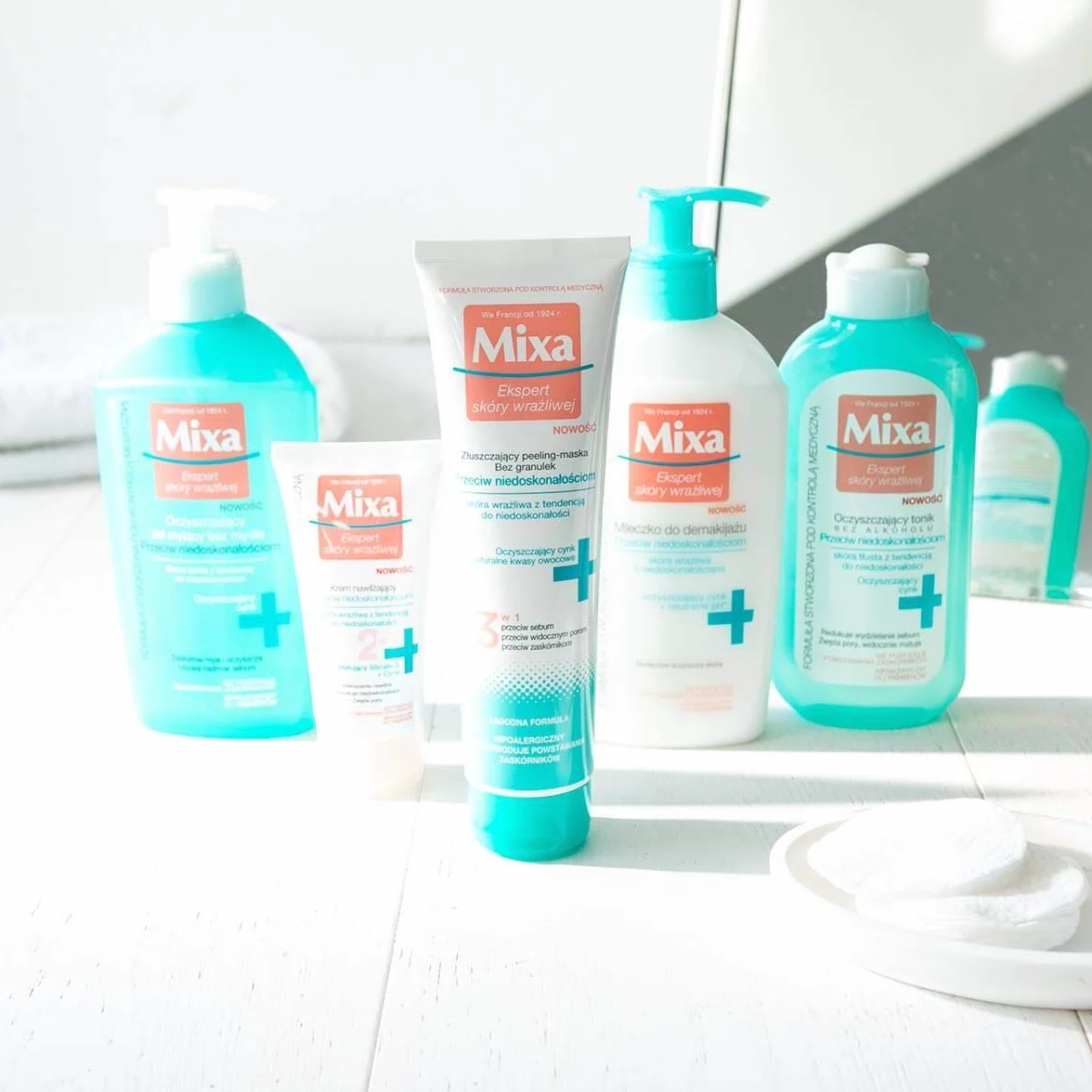Mixa Ekspert Skóry Wrażliwej Żel do Mycia Twarzy, 200 ml