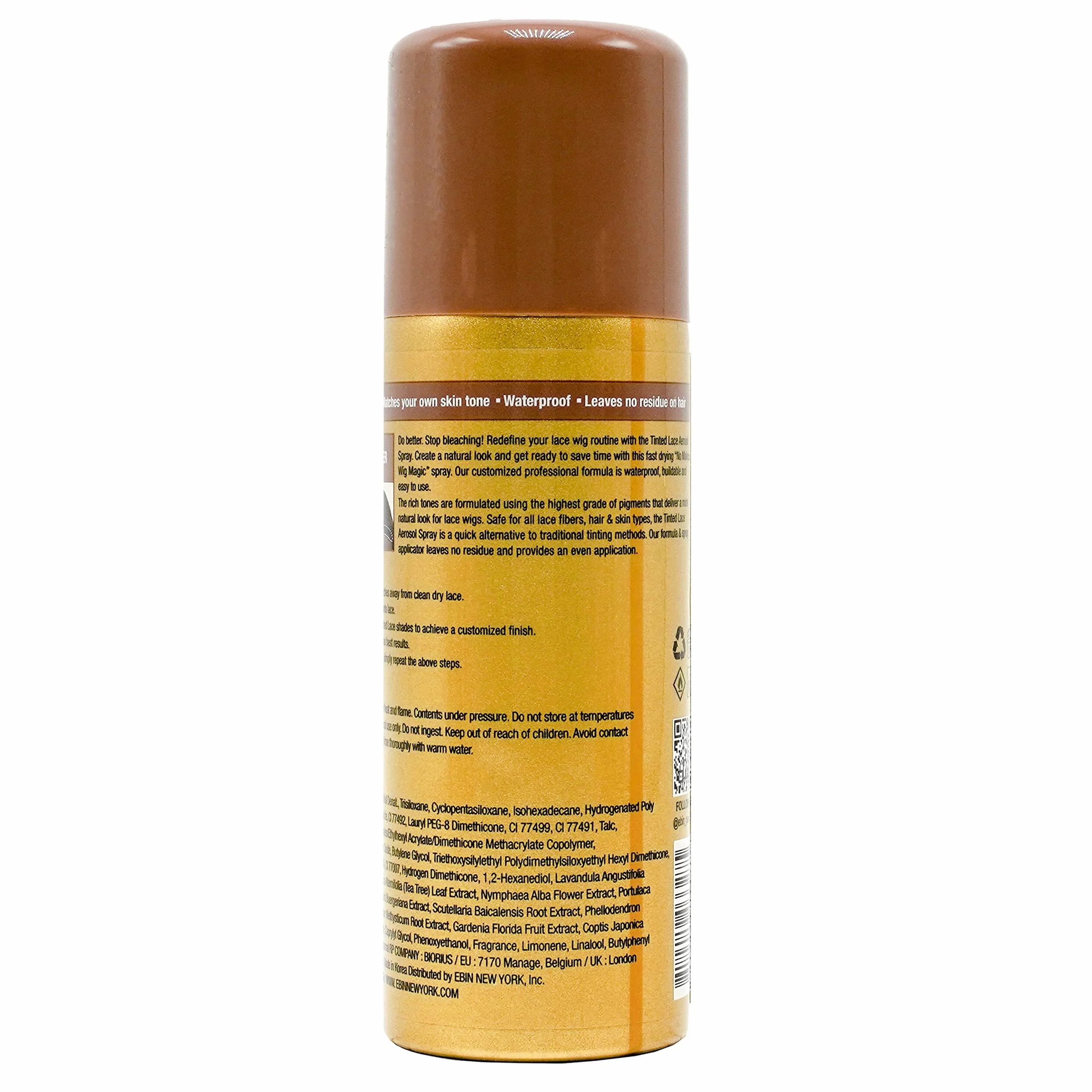 EBIN New York Barwione Koronki Spray (średni ciemnobrązowy)