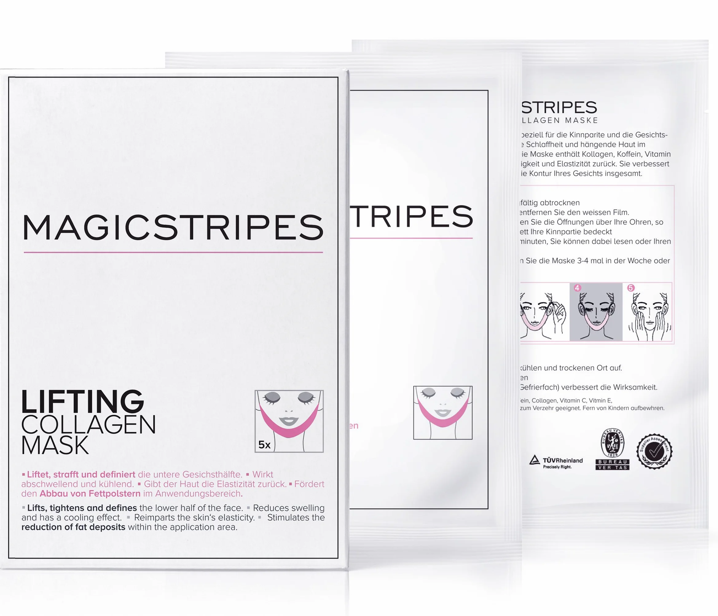 Magicstripes Korekcja powiek rozmiar średni 64 sztuki