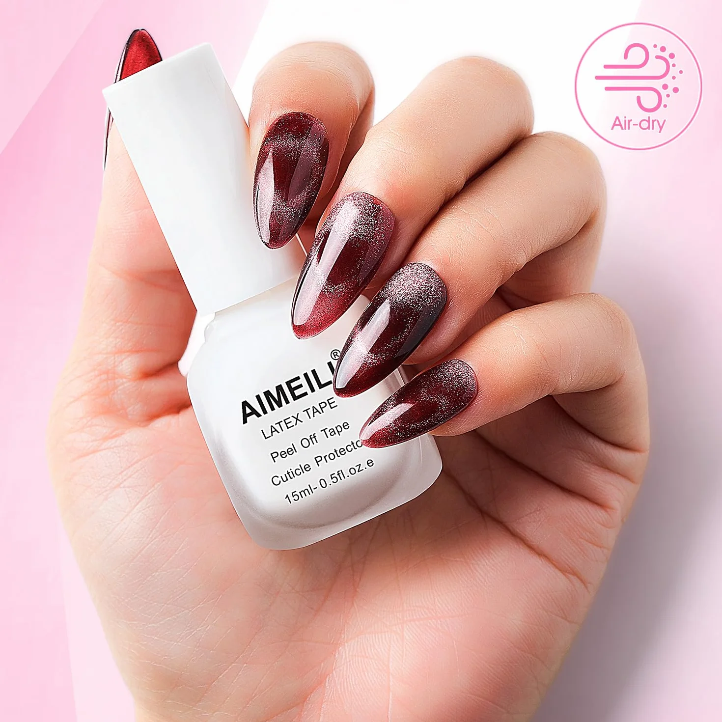 AIMEILI Liquid Latex Peel off Tape korektor do paznokci, ochrona skóry, 15 ml