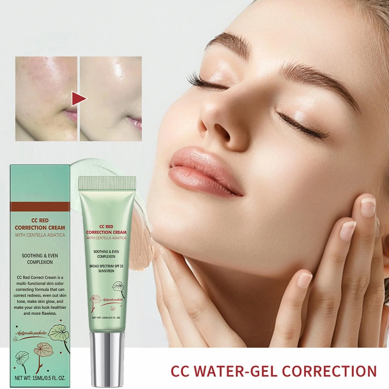 CC Red Correct Krem przeciw zaczerwienieniom z wąkrotą azjatycką SPF 25 15 ml