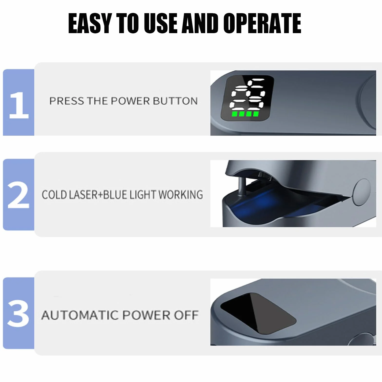 Upgrade Nail Fungus Laser Device with Time Display (D)