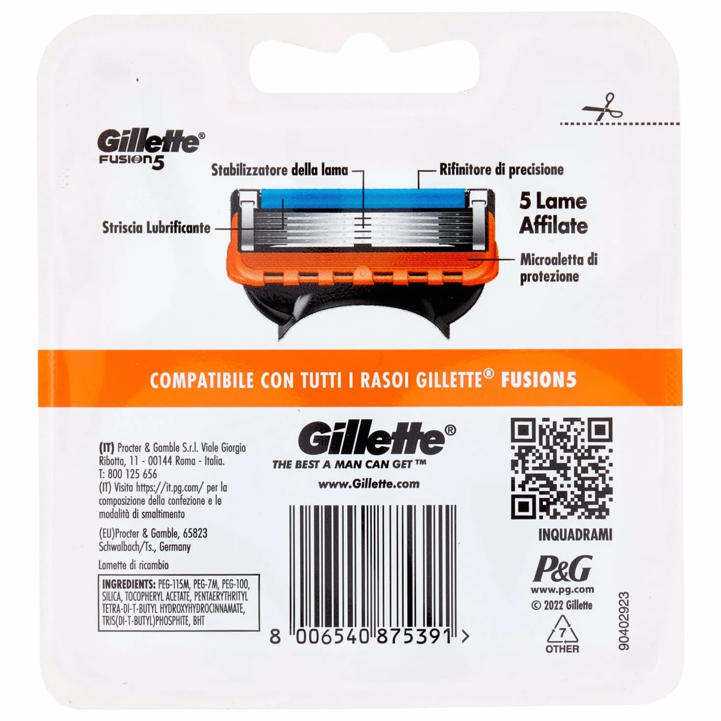 Gillette Fusion5 wymienne ostrza do golarki dla mężczyzn