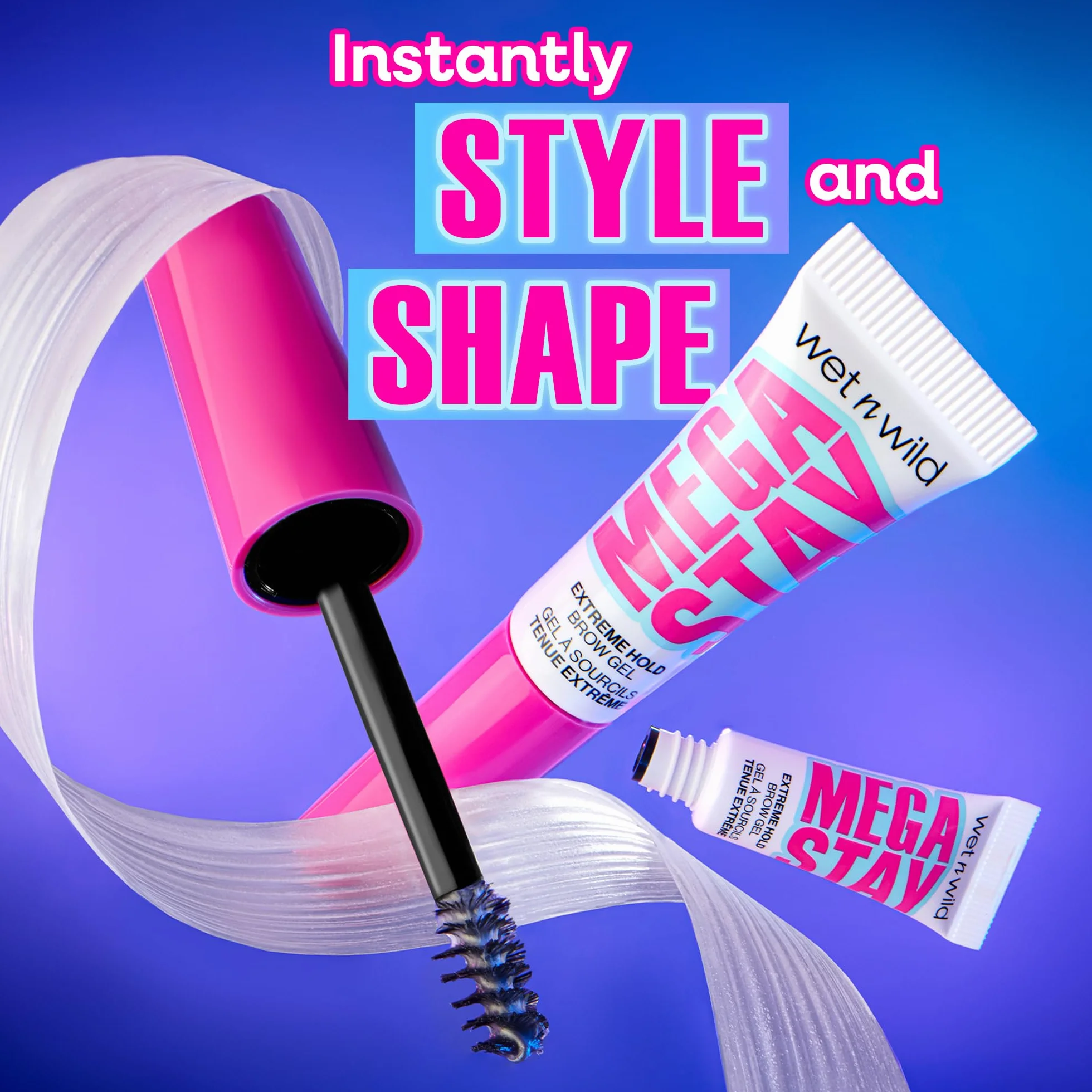 Wet n Wild Mega Stay Extreme Hold Brow Gel, Żel do Brwi, Bezbarwny, Trwałość 16h