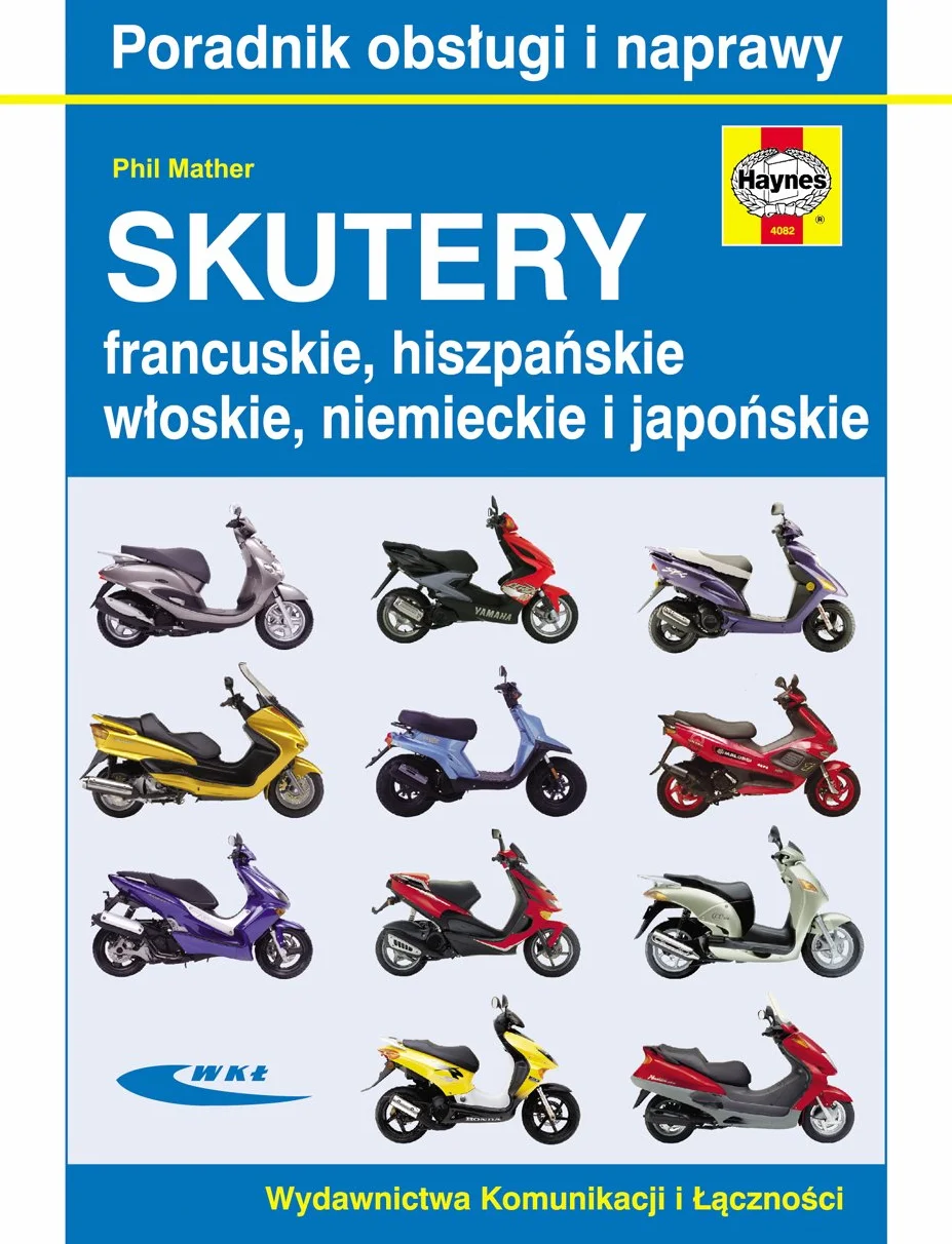 Skutery francuskie hiszpańskie włoskie niemieckie i japońskie: Silniki gaźnikowe od 50 do 250 cm3 i automatyczna skrzynka przekładniowa