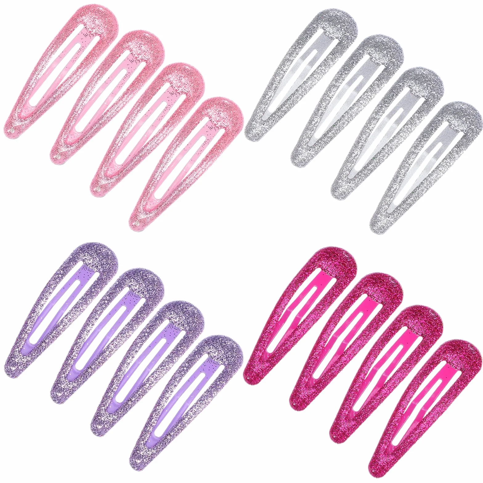 Błyszczące spinki do włosów 16 sztuk dla dziewcząt