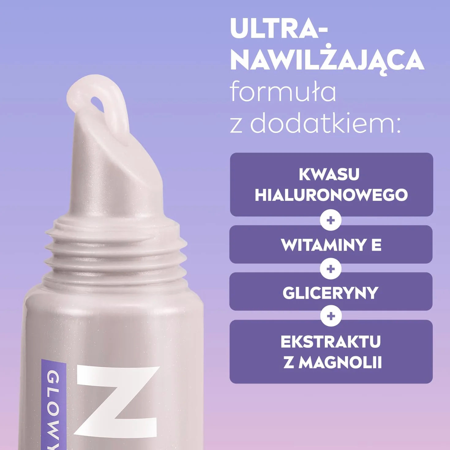 NIVEA Glowy Lips Balm balsam do ust kwas hialuronowy witamina E gliceryna ekstrakt z magnolii 10 ml