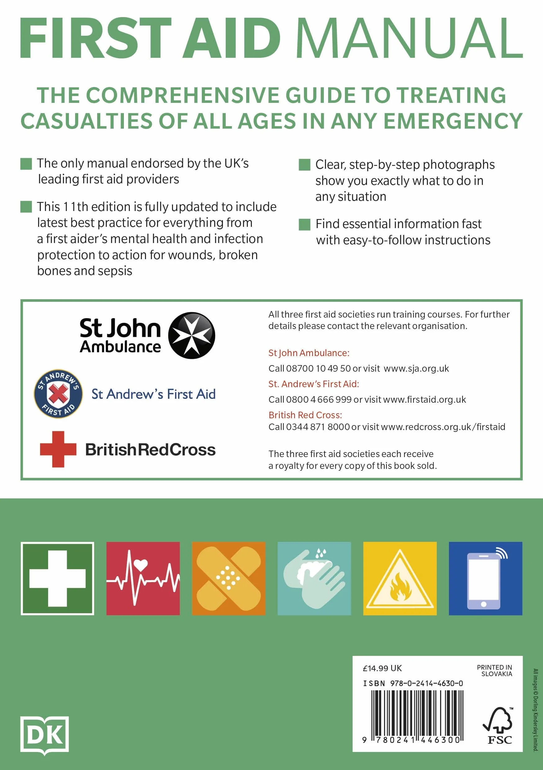 First Aid Manual 11th Edition: Written and Authorised by the UK's Leading First Aid Providers