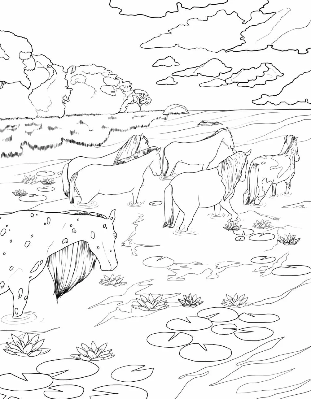 Horse Coloring Book: For Kids Ages 9-12: 4