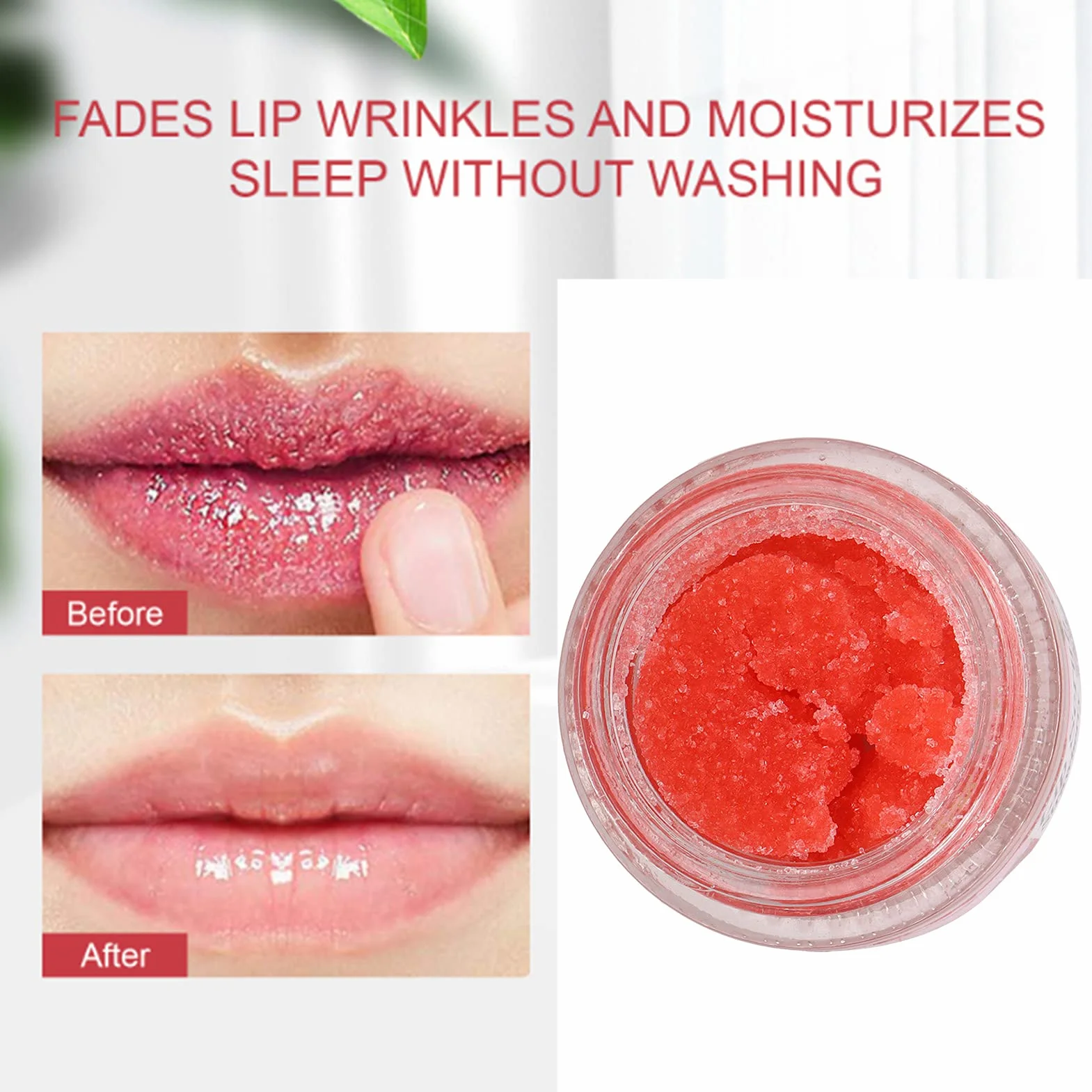 Peeling do Ust Naturalne Składniki Truskawkowe Peeling do Ust Zmiękczający Kutynę Złuszczający Fade Linie Ust Peeling do Ust 20g