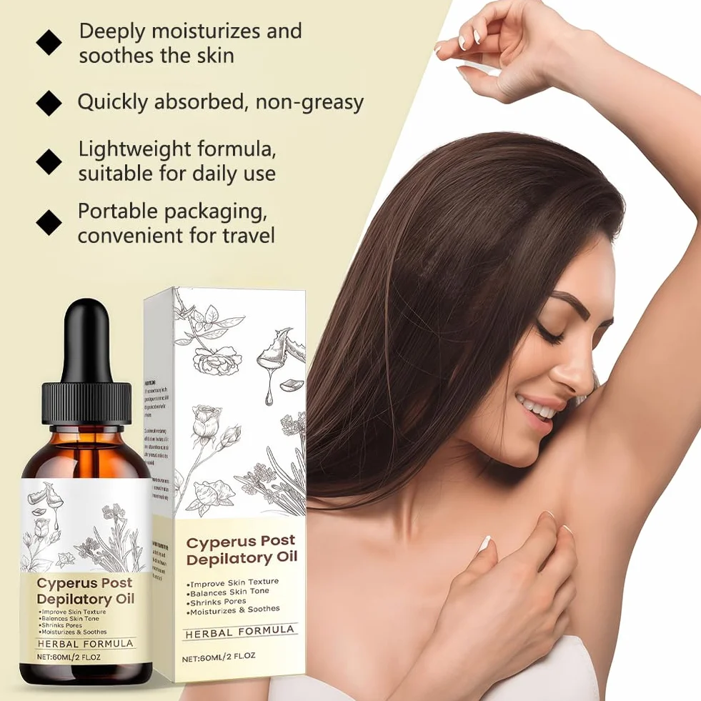 Flintronic Cyperus Rotundus Oil 60 ml naturalny olejek do depilacji redukujący wzrost włosów