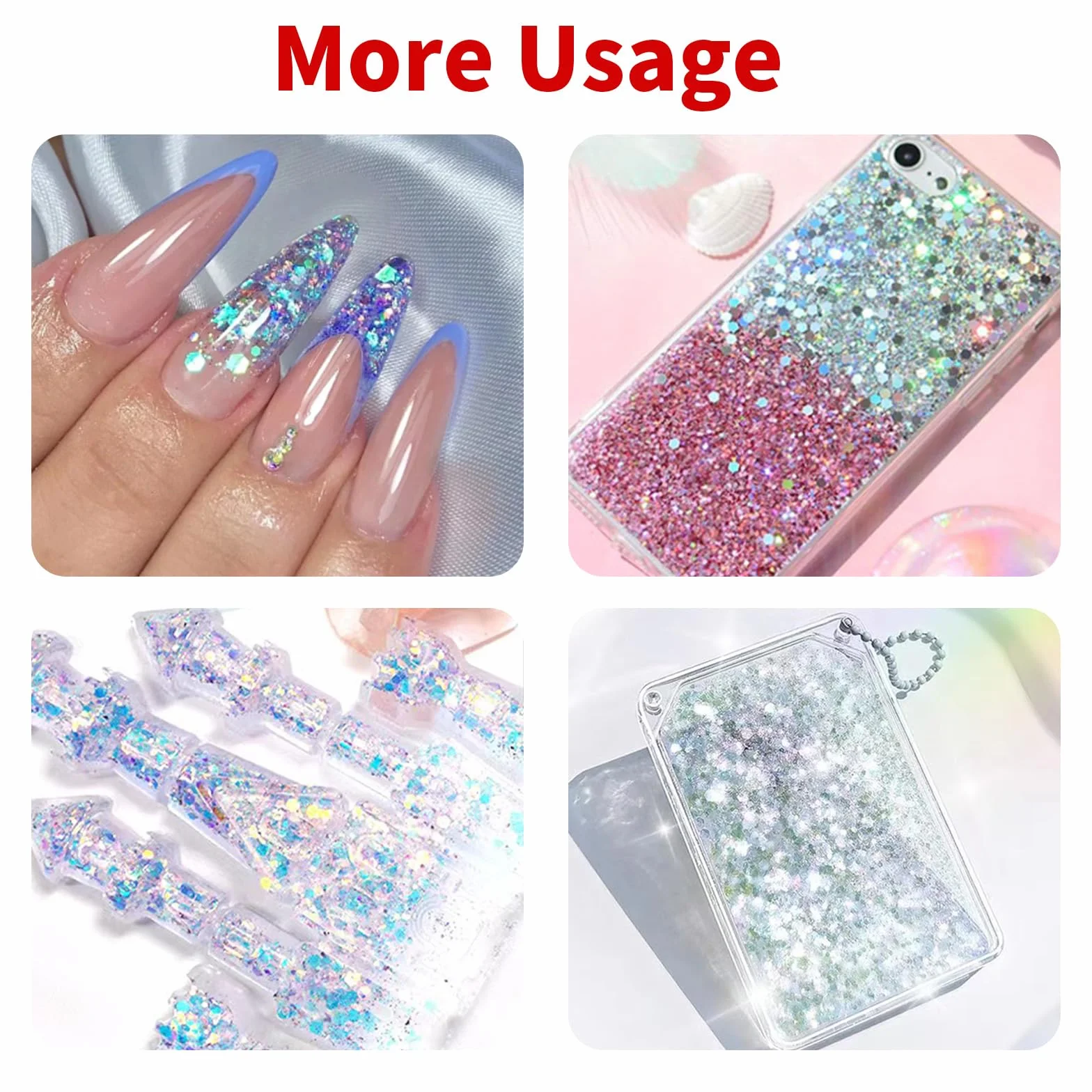 5 sztuk Body Glitter Gel, Glitter Gel Face, Festival Glitter Face, Mermaid Sequins Chunky Glitter Liquid Gel, Glitter Make-up for Masquerade Christmas Festival Party Decoration