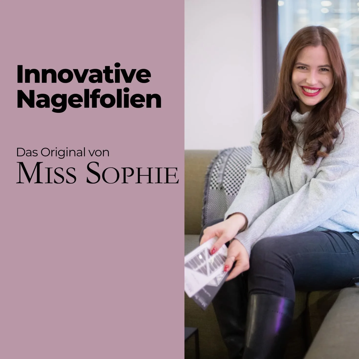 Oryginalne folie do paznokci Miss Sophie Very Berry I 24 ultracienkie paski do lakieru do paznokci, jednokolorowe, do paznokci u stóp i paznokci, trzymam się zarówno naturalnych, jak i malowanych,