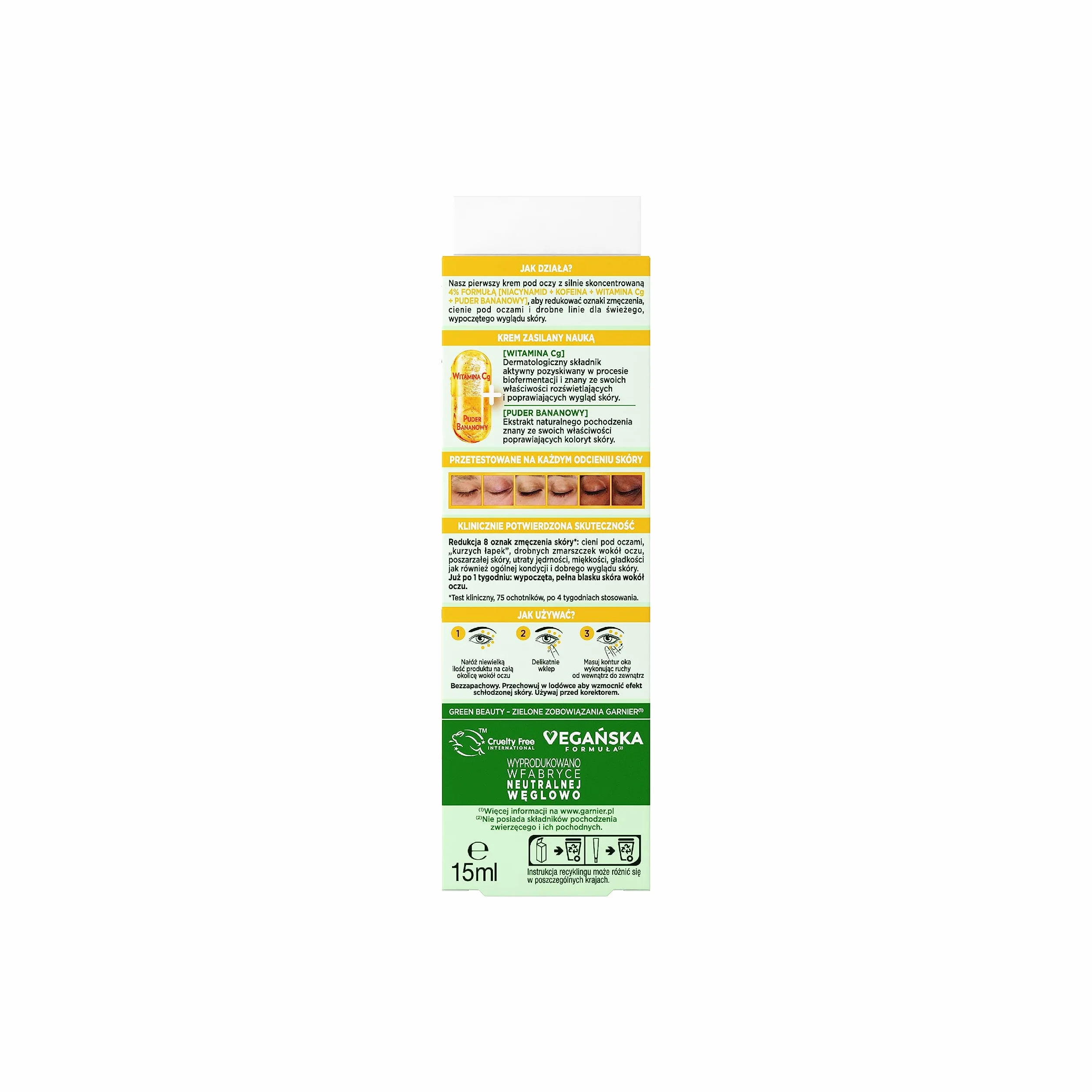 Garnier Vitamin C Rozświetlający krem pod oczy, 15 ml