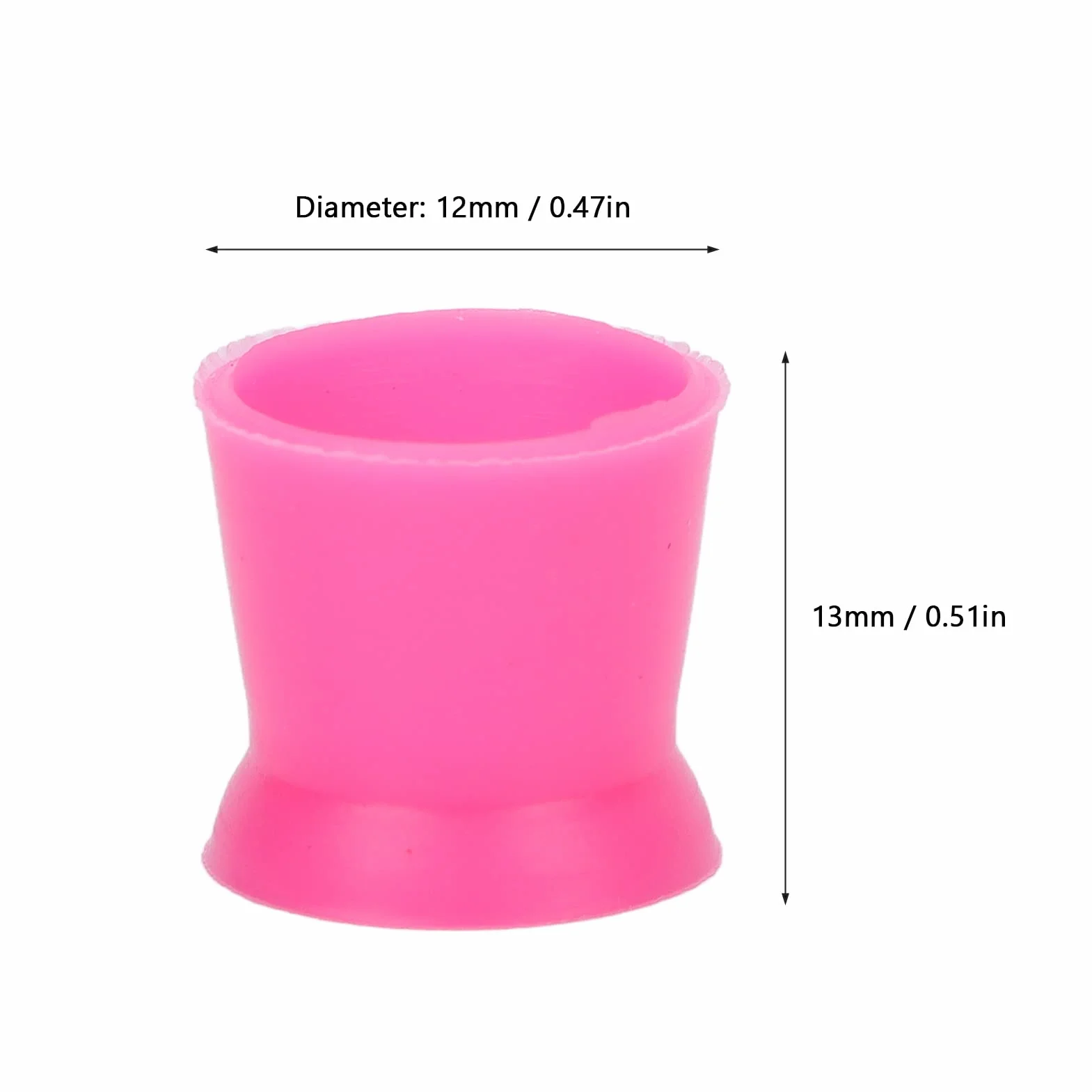 Tattoo Ink Caps Cups - Mixed 300PCS Jednorazowe Nasadki z Atramentem Pigmentowym w 12MM Tattoo Cups Caps Silikonowe Nasadki z Atramentem Pigmentowym do Materiałów Eksploatacyjnych (różowe)