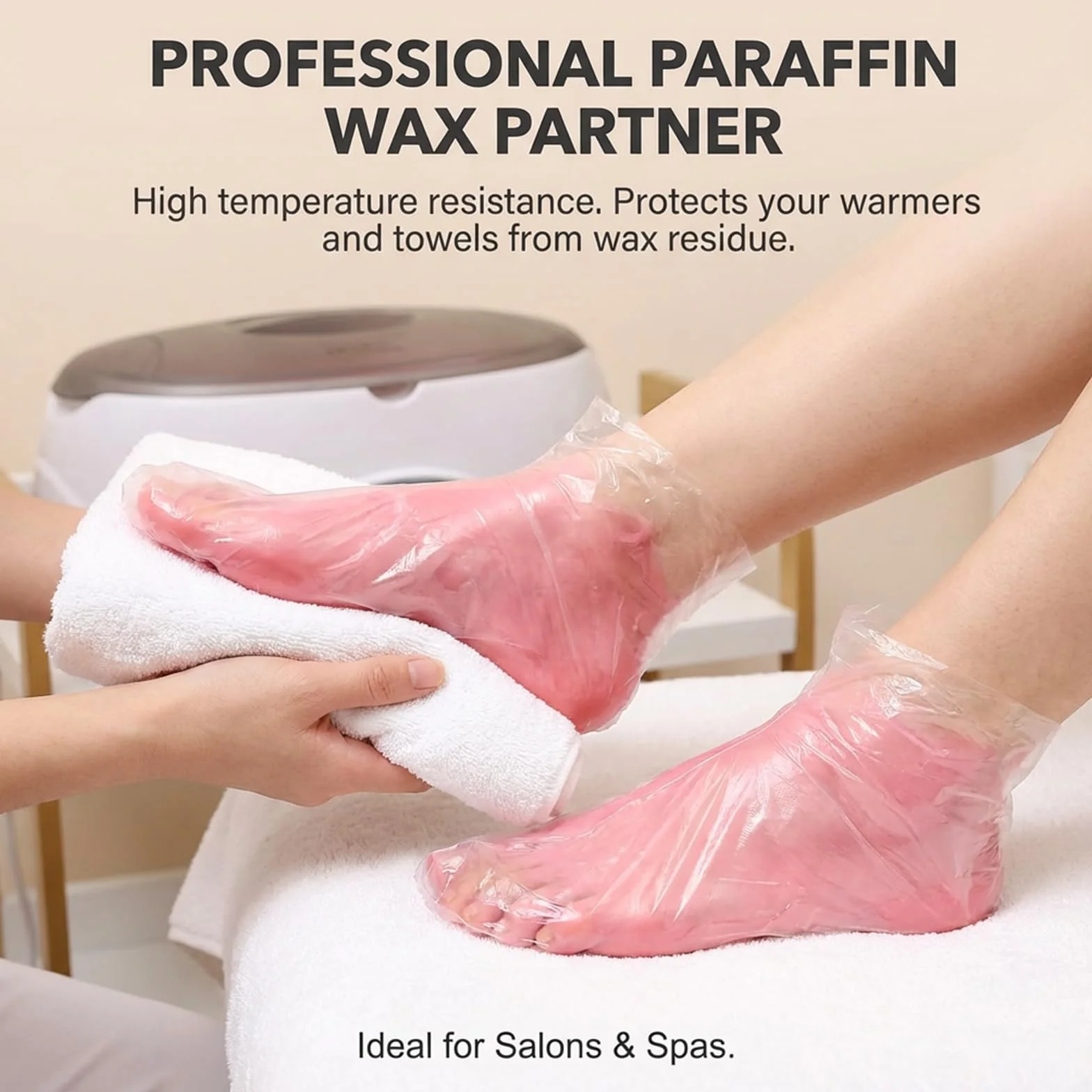 Plastikowe ochraniacze na stopy jednorazowe 100 sztuk do pedicure spa