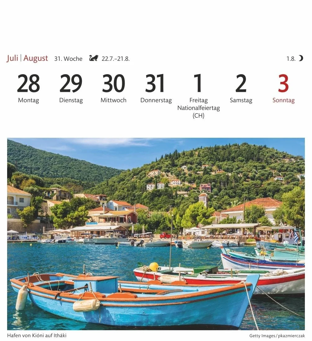 Griechische Inseln Sehnsuchtskalender 2025 - Wochenkalender mit 53 Postkarten: Reise-Kalender mit 53 hochwertigen Postkarten der schönsten Plätze Griechenlands. Postkartenkalender 2025. 16 x 17,5 cm