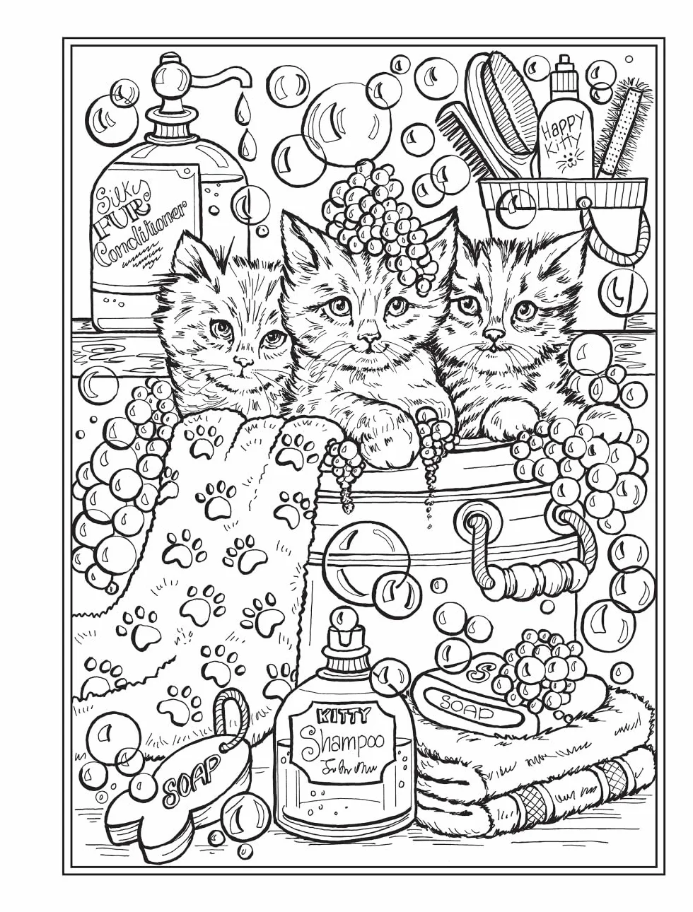 Creative Haven It's a Cat's World! Coloring Book