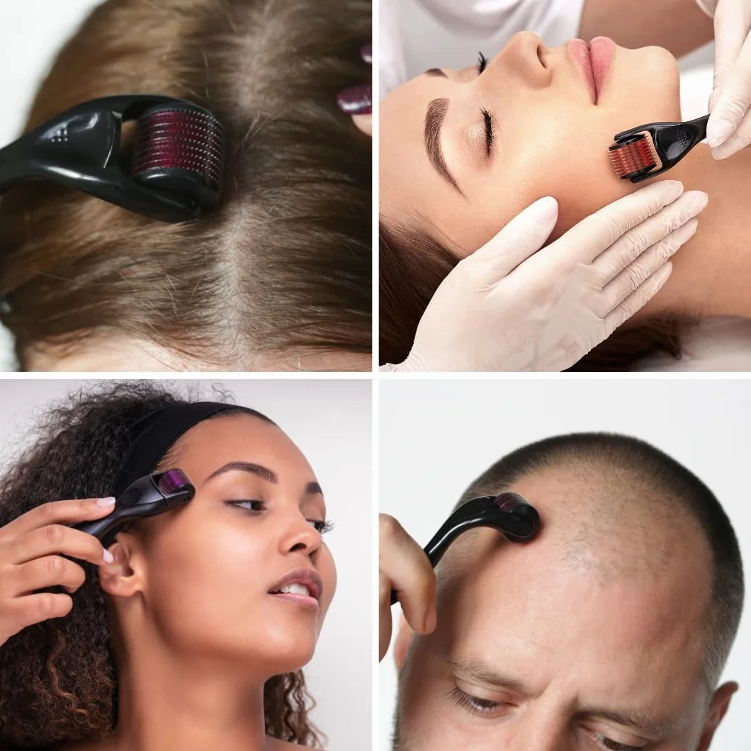 PARENCE.- Derma Roller 0,3 mm - Masażer do brody i włosów - Derma Face Roller - Różne kolory