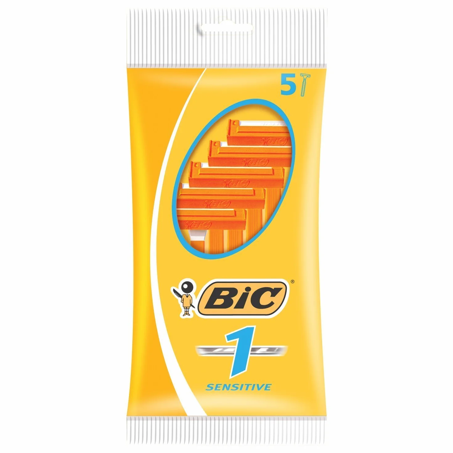 Bic 1 Sensitive Jednorazowe golarka, 5 szt