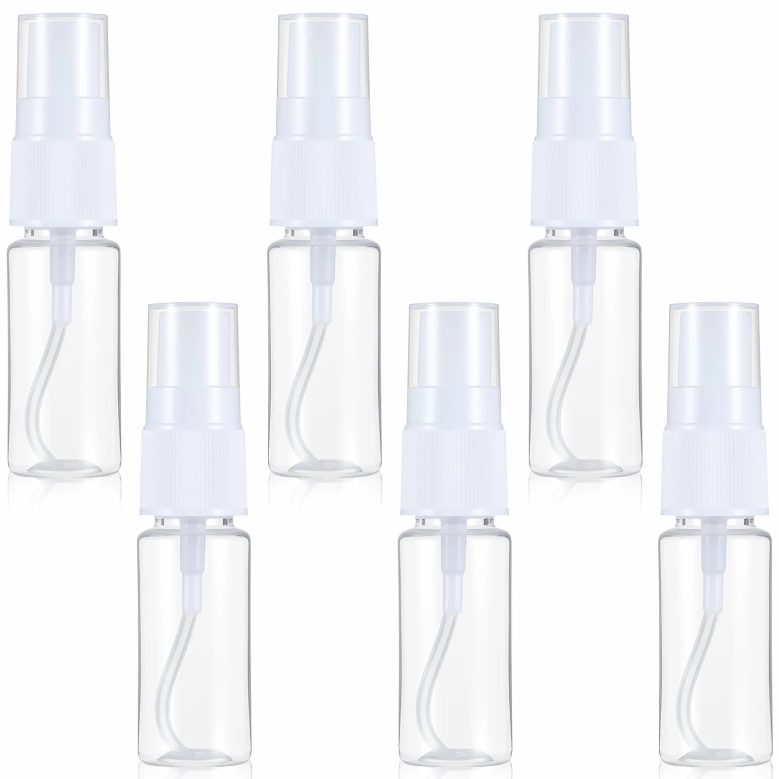 6 sztuk małych butelek z rozpylaczem, 20 ml, do wielokrotnego napełniania, rozpylacz, butelka z rozpylaczem, tworzywo sztuczne, butelka z rozpylaczem, do napełniania, perfum, alkoholu, płynu