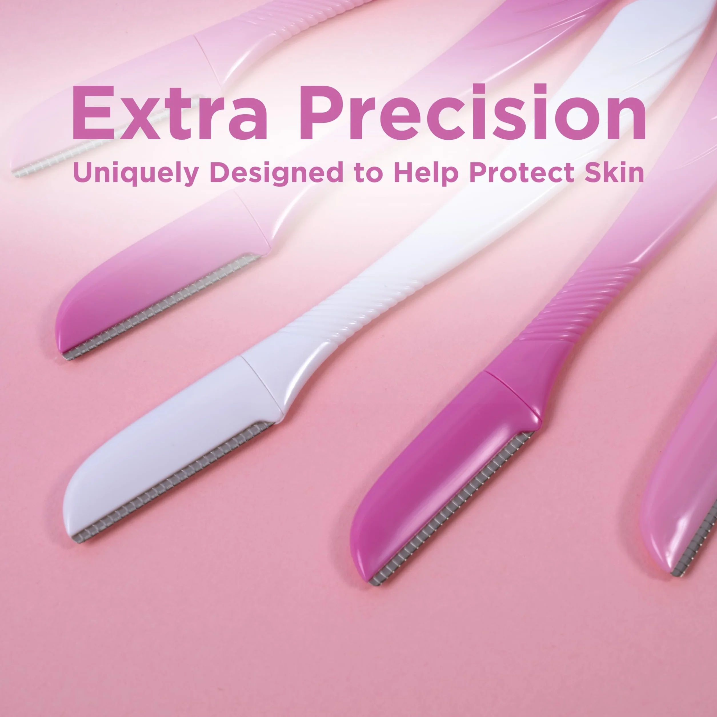 WILKINSON SWORD - Intuition Eyebrow Shaper dla kobiet | Usuwanie włosów twarzy i trymer | Narzędzie do złuszczania skóry | 5 jednorazowych maszynek do golenia