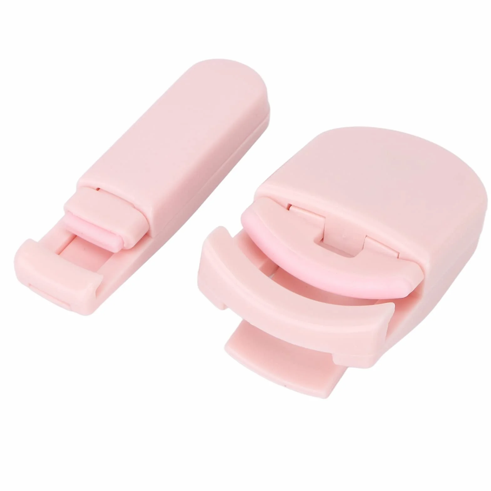 Aramox Mini Lash Curler, Przenośna Lekka Curler Rzęs, Ulepszony Efekt 3D z Wymiennym Silikonowym Paskiem do Podróży i Urody (PINK)