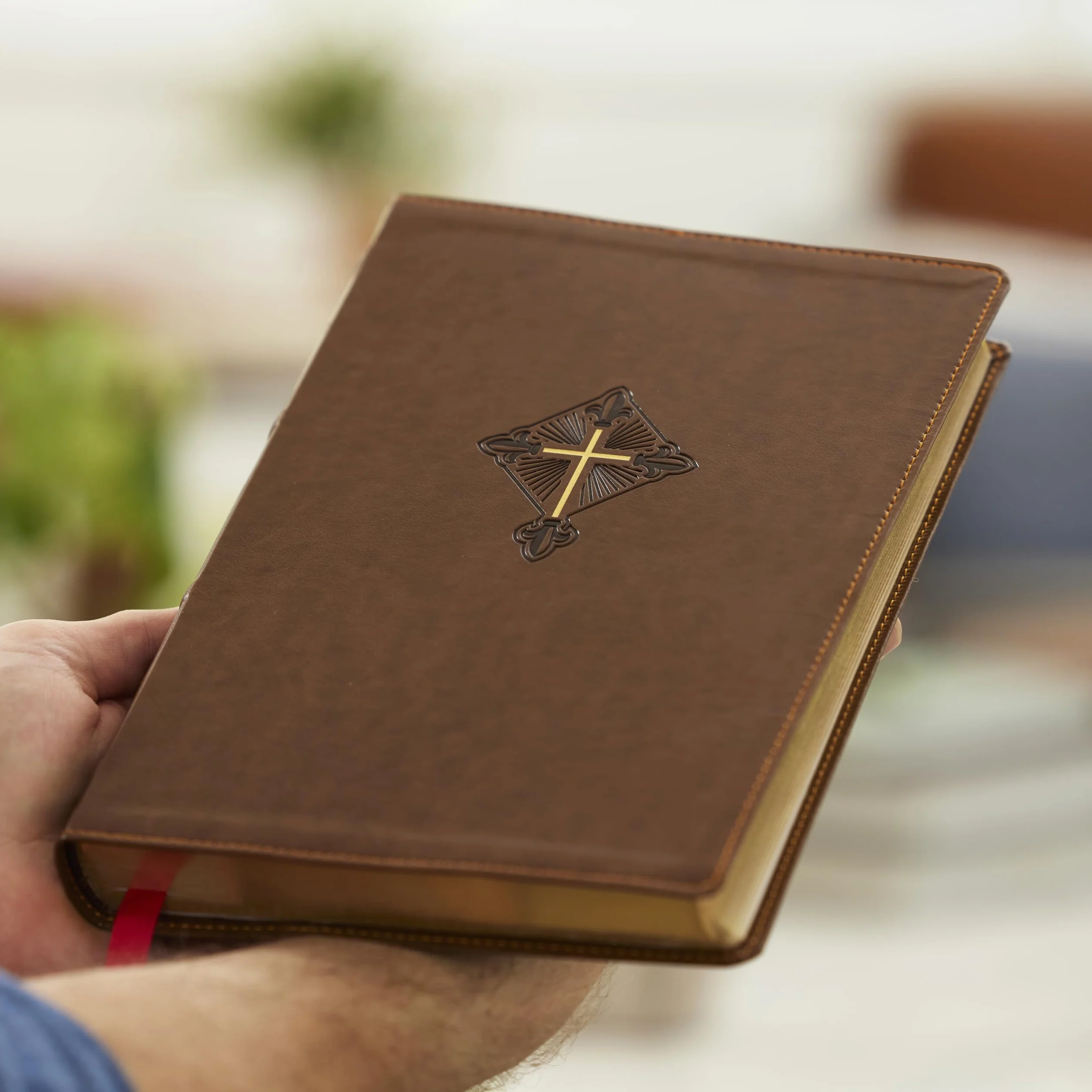 Rsv2ce, Thinline Large Print Catholic Bible, Brown Leathersoft, Comfort Print: Revised Standard Edition, Second Catholic Edition, Thinline, Large ... Comfort Print, with 1 Ribbon, and Maps