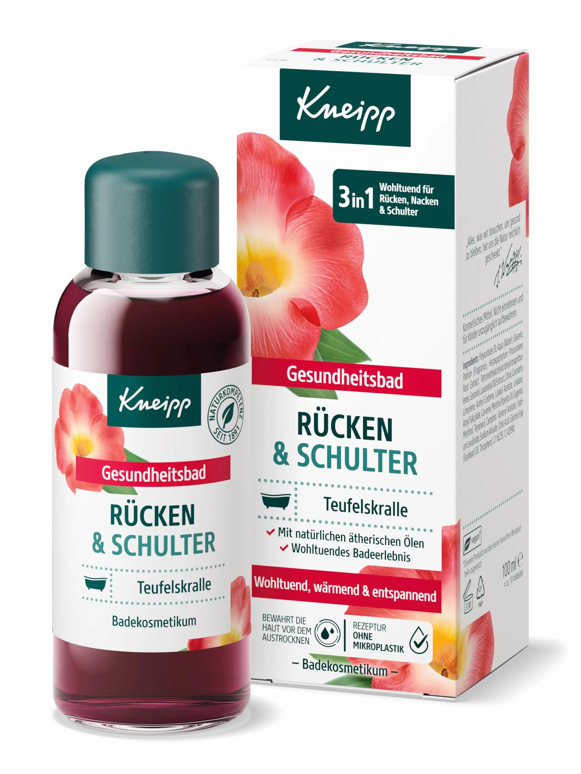 Kneipp Kąpiel zdrowotna na plecy i ramiona z ekstraktem z diabelskiego pazura 100 ml