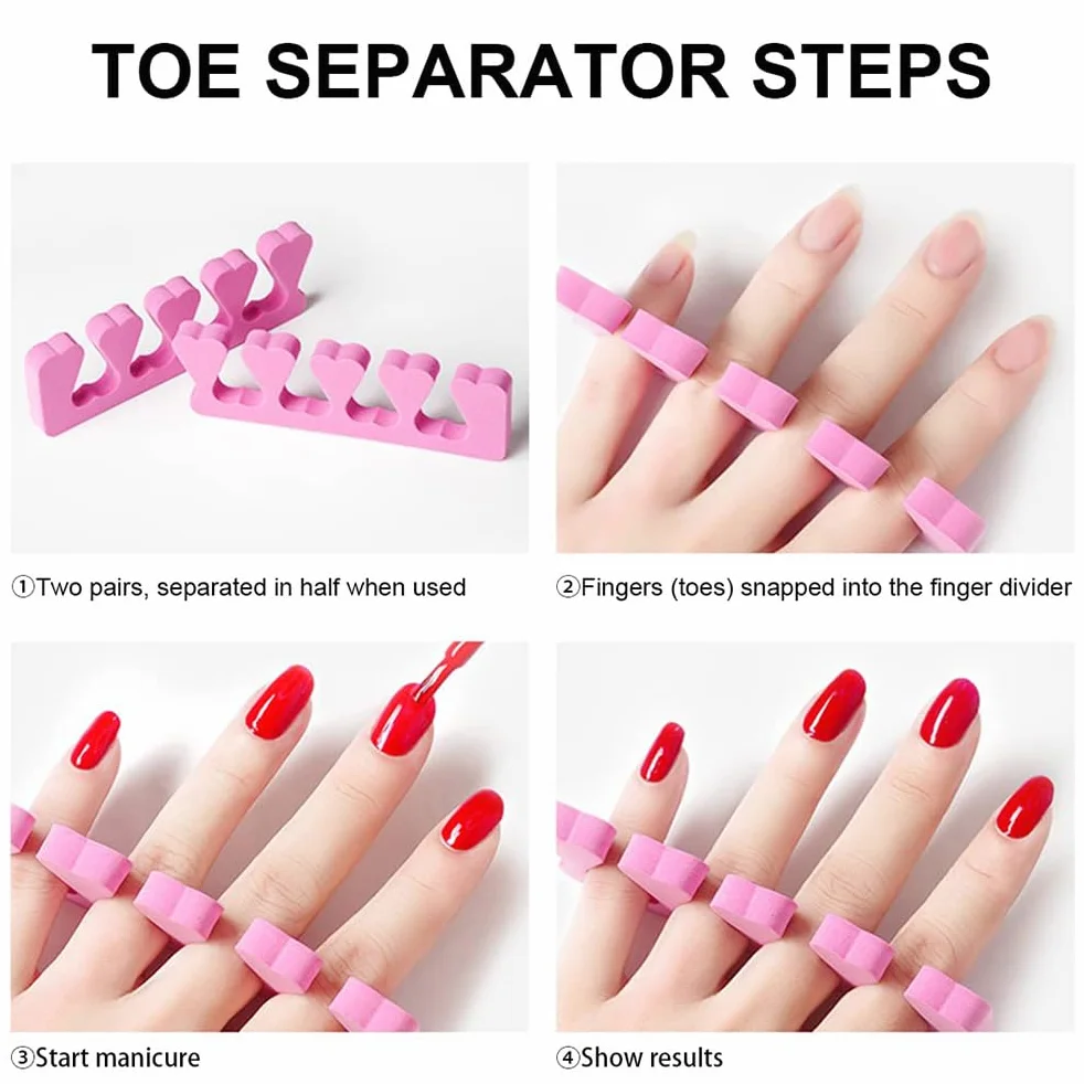 Silikonowe separatory palców u stóp do korekcji Bunion - miękkie piankowe narzędzia do pedicure 6 szt.