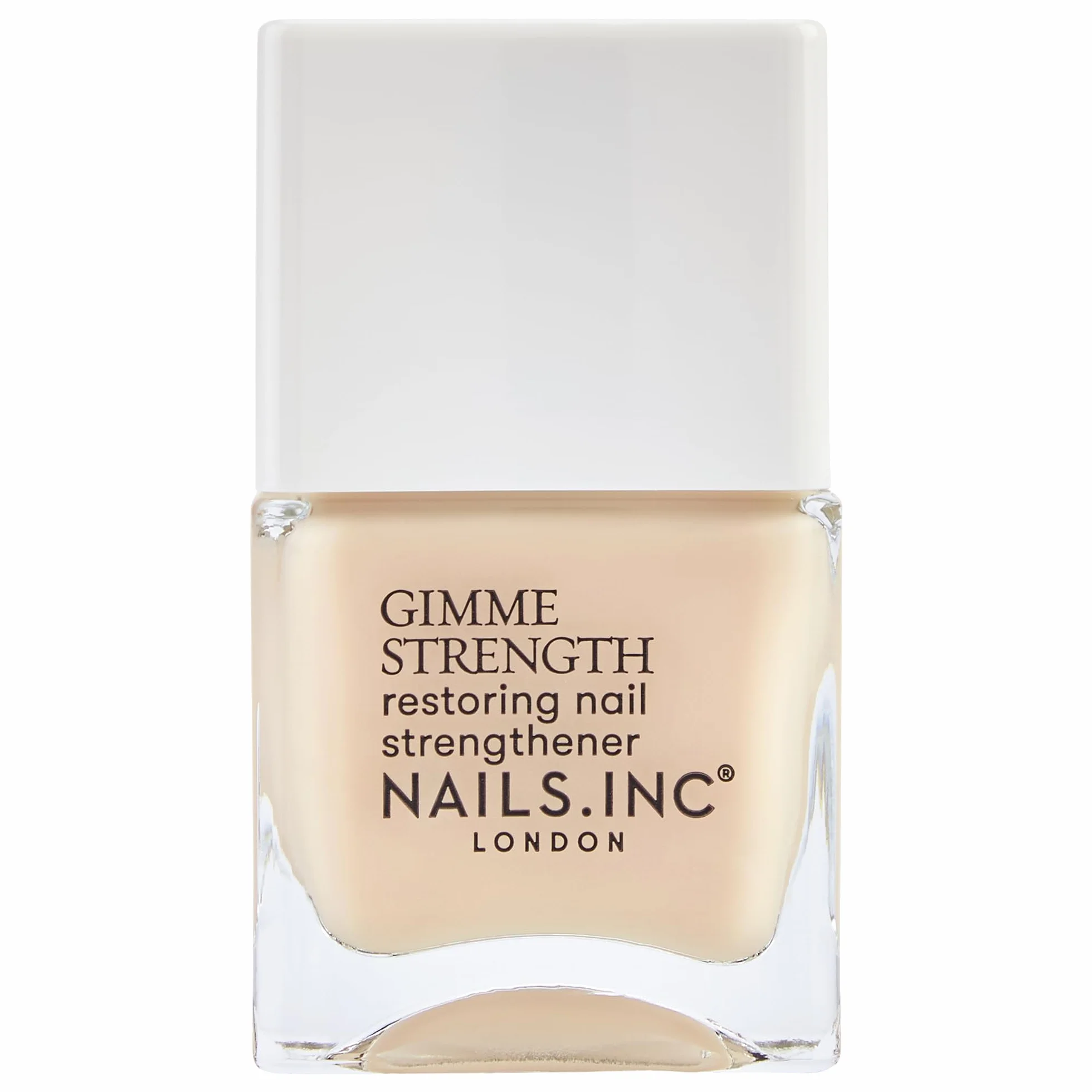 Nails Inc - GIMME STRENGTH Nail Strengthener lakier do paznokci – intensywny wzmacniacz paznokci z wegańskim kolagenem – wzmacnia i naprawia uszkodzone paznokcie w ciągu 3 tygodni – nietestowany na