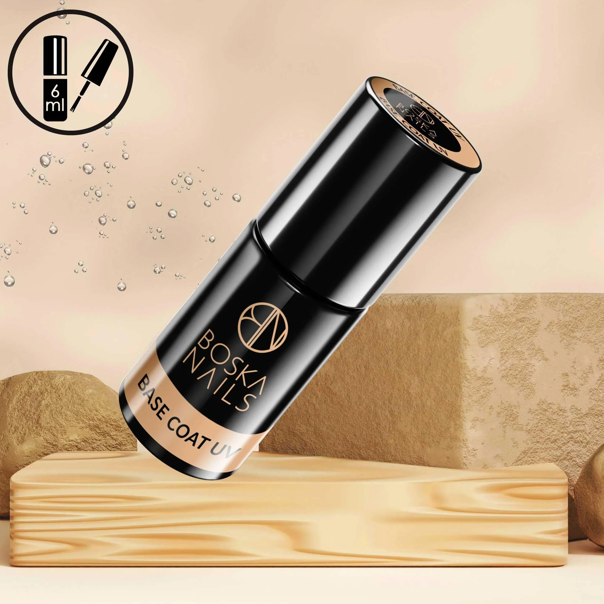 Boska Nails Base Coat UV Bezbarwna Baza Lakier Hybrydowy Do Paznokci 6ml