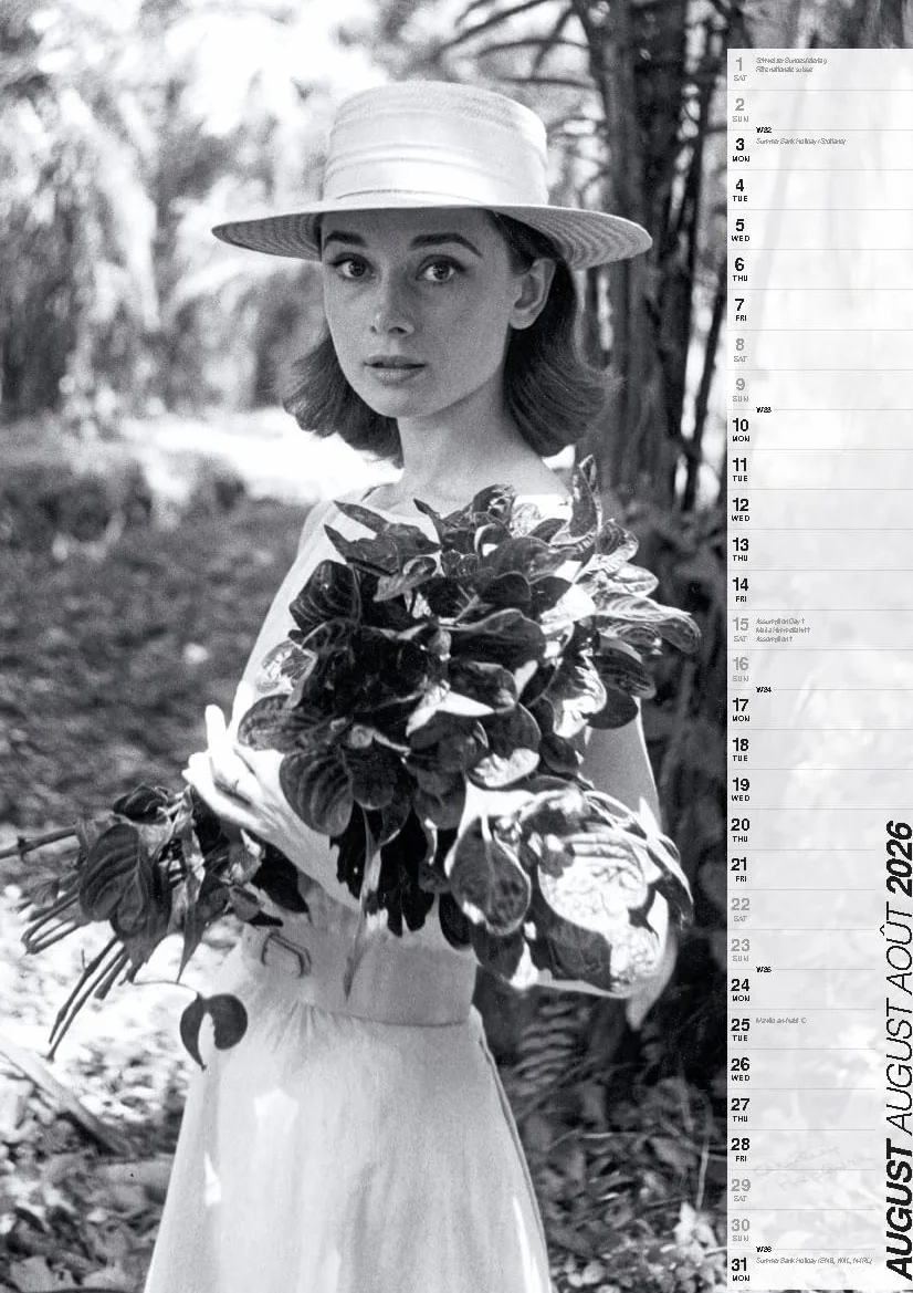 Audrey Hepburn 2026 - Calendrier - Calendario