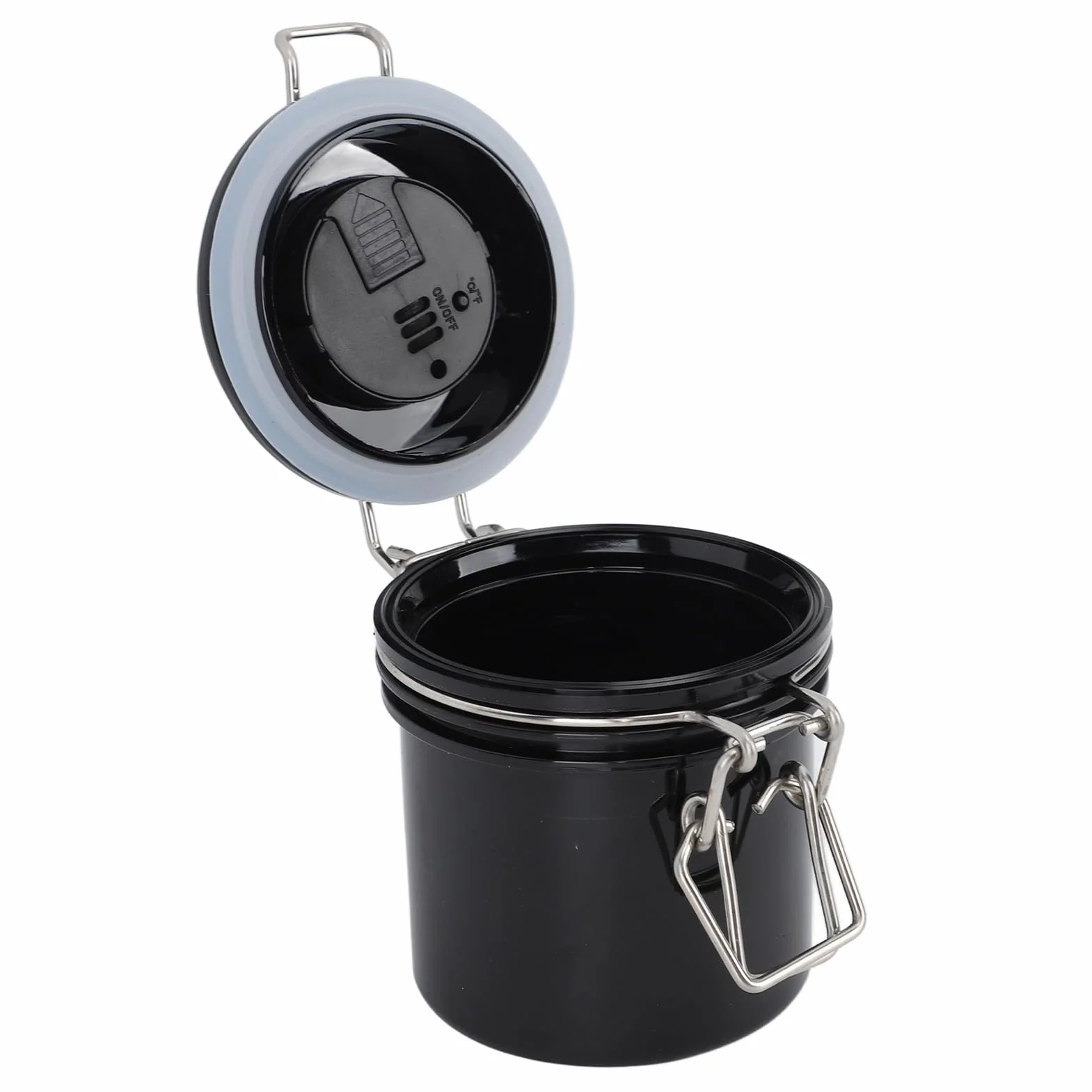 Pojemnik na Klej do Rzęs 250 Ml Szczelny z Termometrem i Higrometrem BLACK