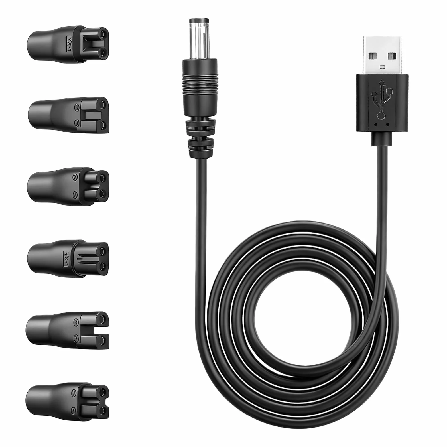 Flintronic Uniwersalny kabel zasilający USB 5V z 6 wtyczkami do Philips Norelco 7000/5000/3000