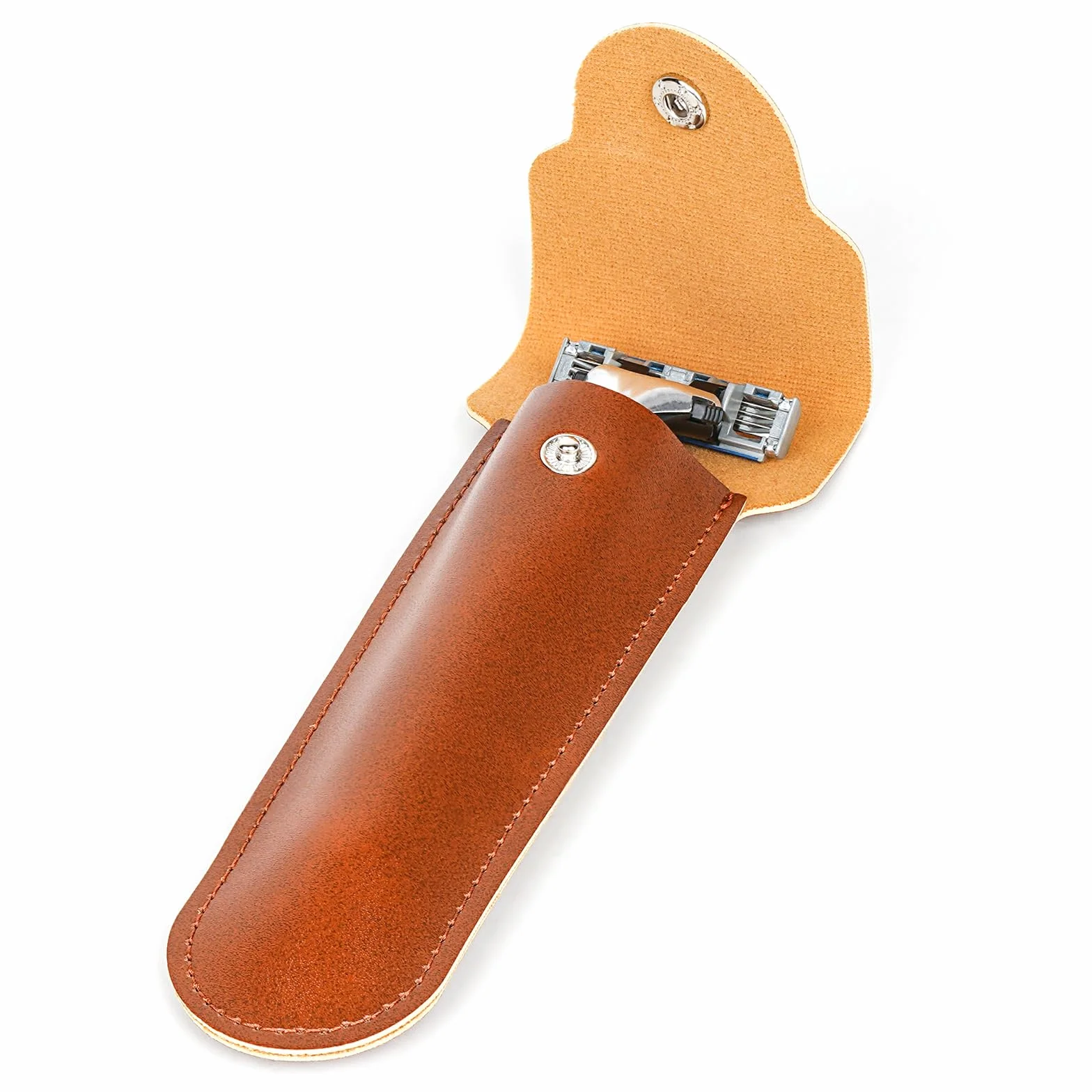 Etui podróżne Linkidea na maszynkę do golenia, kompatybilne z Gillette Sensor 3 MK-23C, brązowy