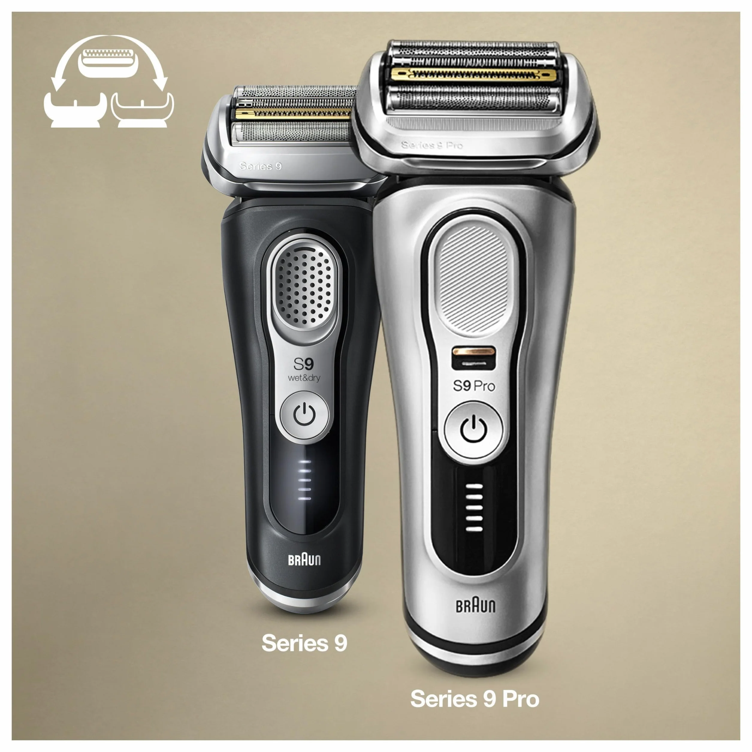 Braun Seria 9 Pro głowica goląca, oryginalna część zamienna, 94 m, chrom, 1 sztuka