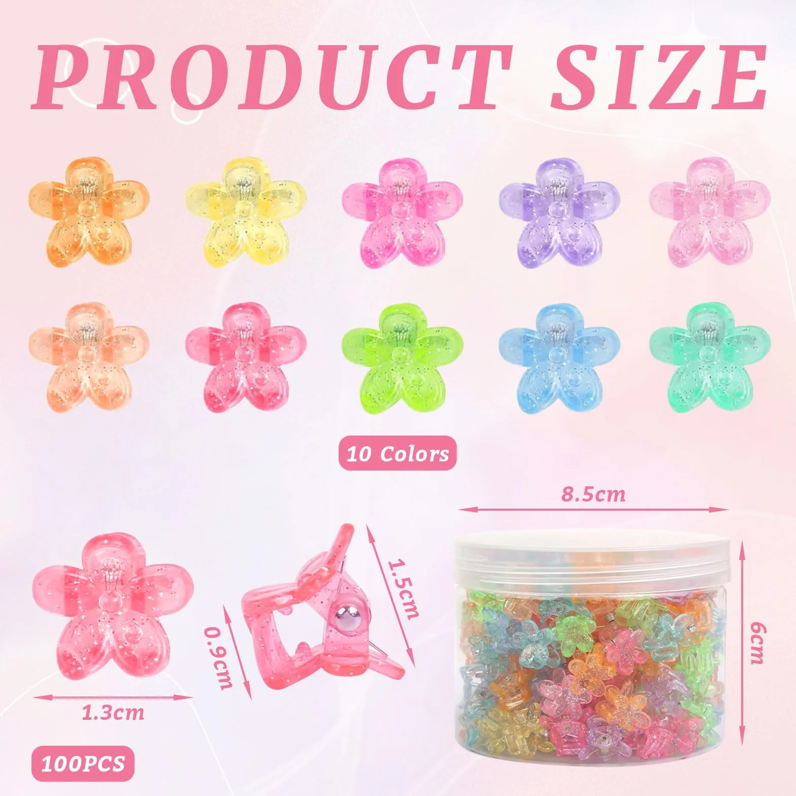 Spinki do włosów dla dziewczynek, 100 mini spinek do włosów z pudełkiem do przechowywania, małe spinki do włosów akcesoria do włosów dla dzieci, mała spinka do włosów na co dzień